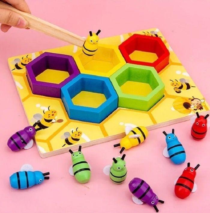 Juego De Colmena Abejas Montessori Educaci n Cognitiva-3
