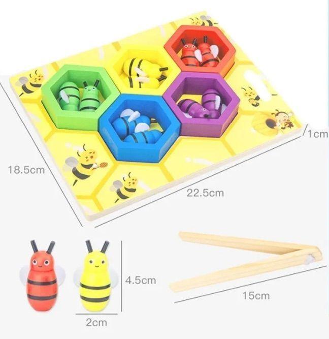 Juego De Colmena Abejas Montessori Educaci n Cognitiva-5