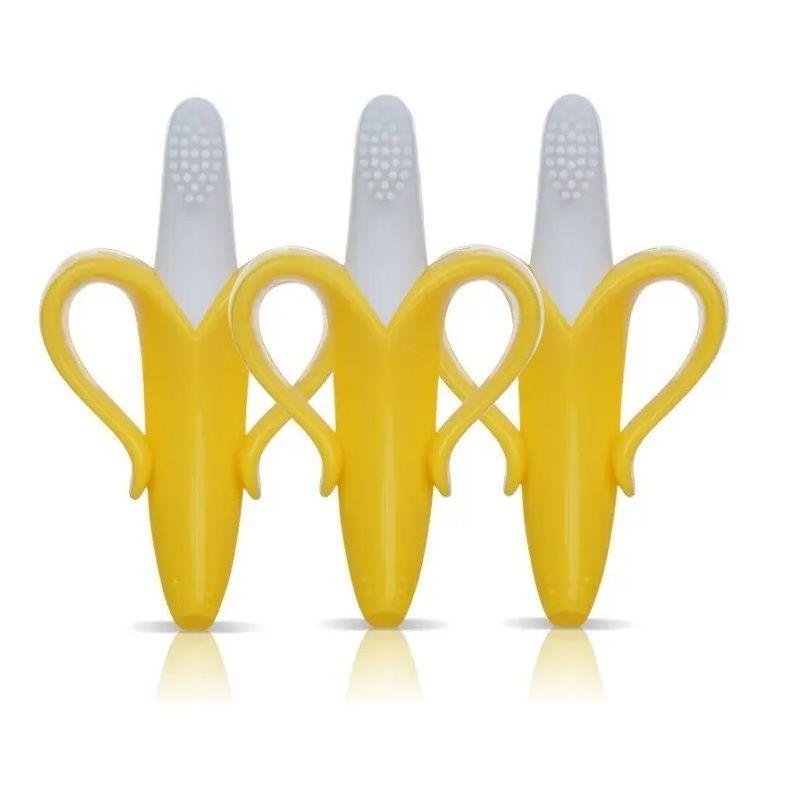 Mordedor Banana Para Bebes Con Cepillo De Dientes Silicona-5