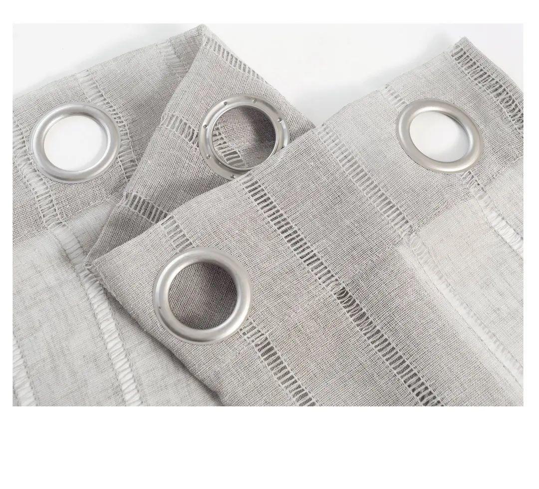 Cortina Visillos 140x230 Cm Deshilado Cotidiana 2 Paños Gris Oscuro-3