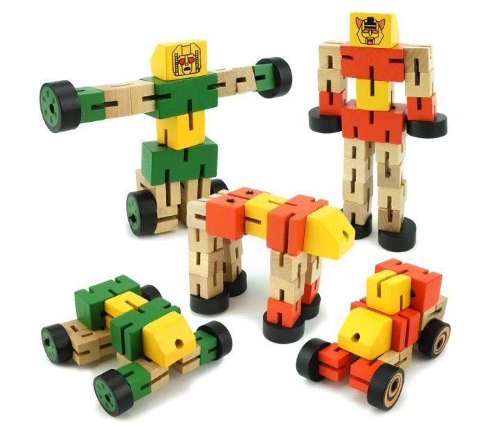 Robot Transformers Juguete Didáctico De Madera-2