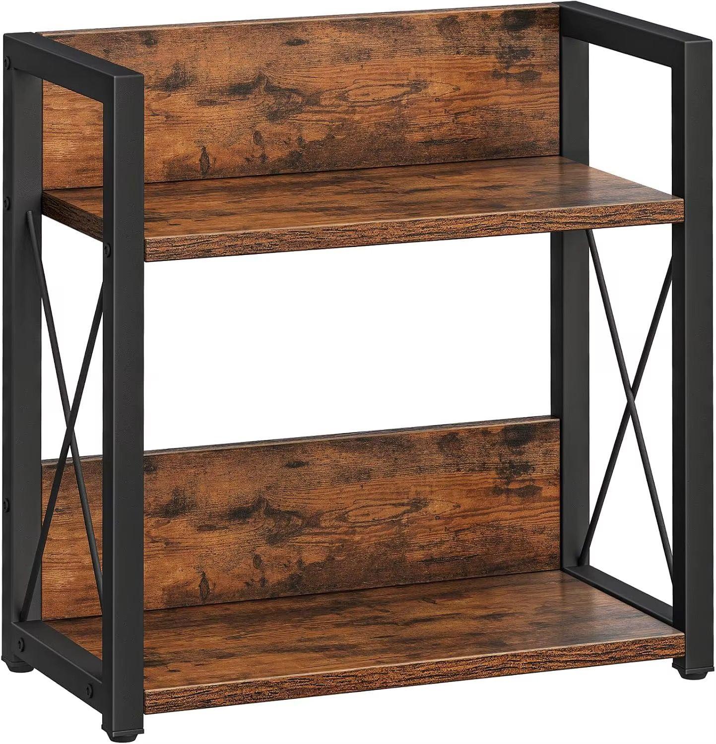 Organizador de condimenteros cocina 2 Niveles madera marron-0