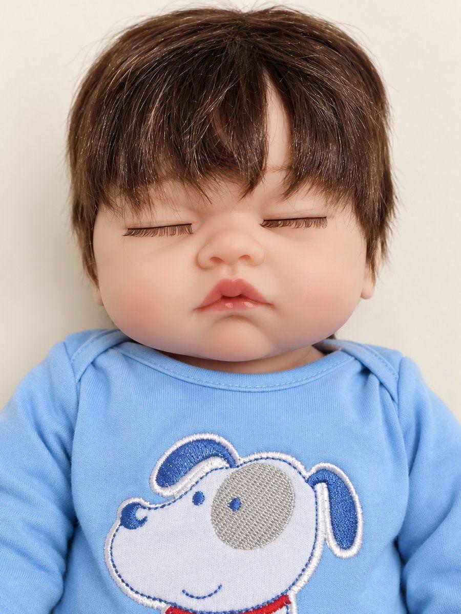 Muñeco bebe reborn realist 50cm dormido algodon y accesorios-1