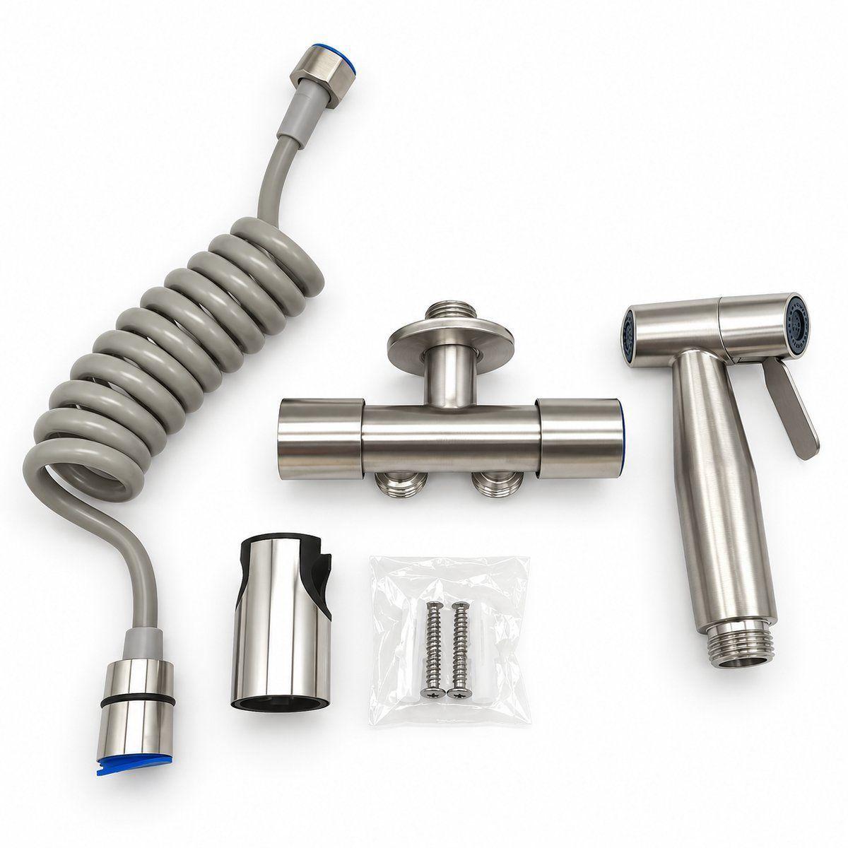 Ducha Bidet rabe Acero Inoxidable para Inodoro WC con Manguera-1