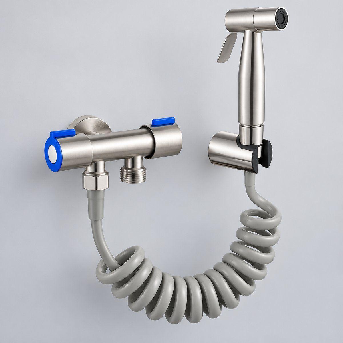 Ducha Bidet rabe Acero Inoxidable para Inodoro WC con Manguera-2