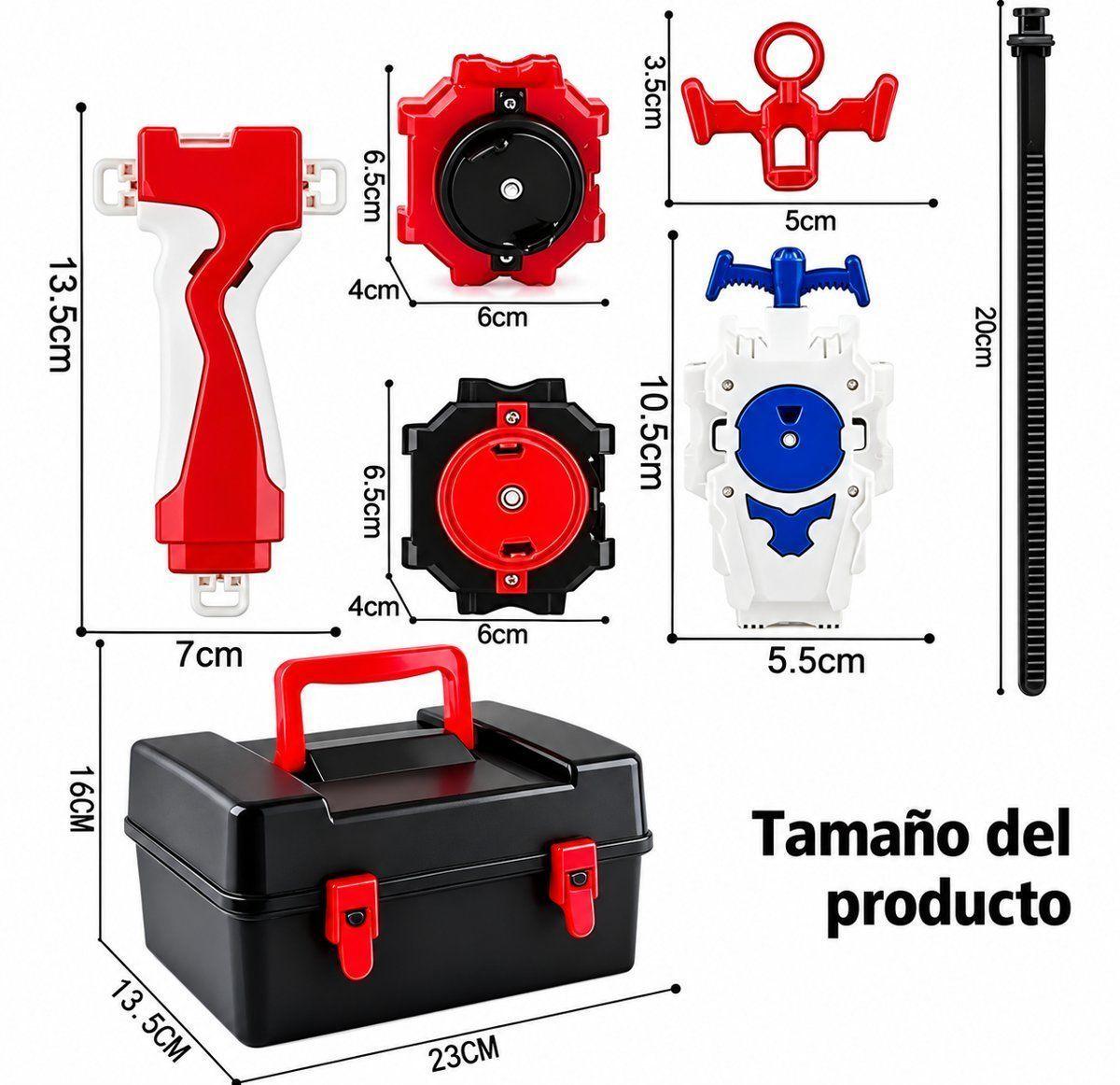 Kit de beyblades Trompos Giratorios Metalicos Maletin-2