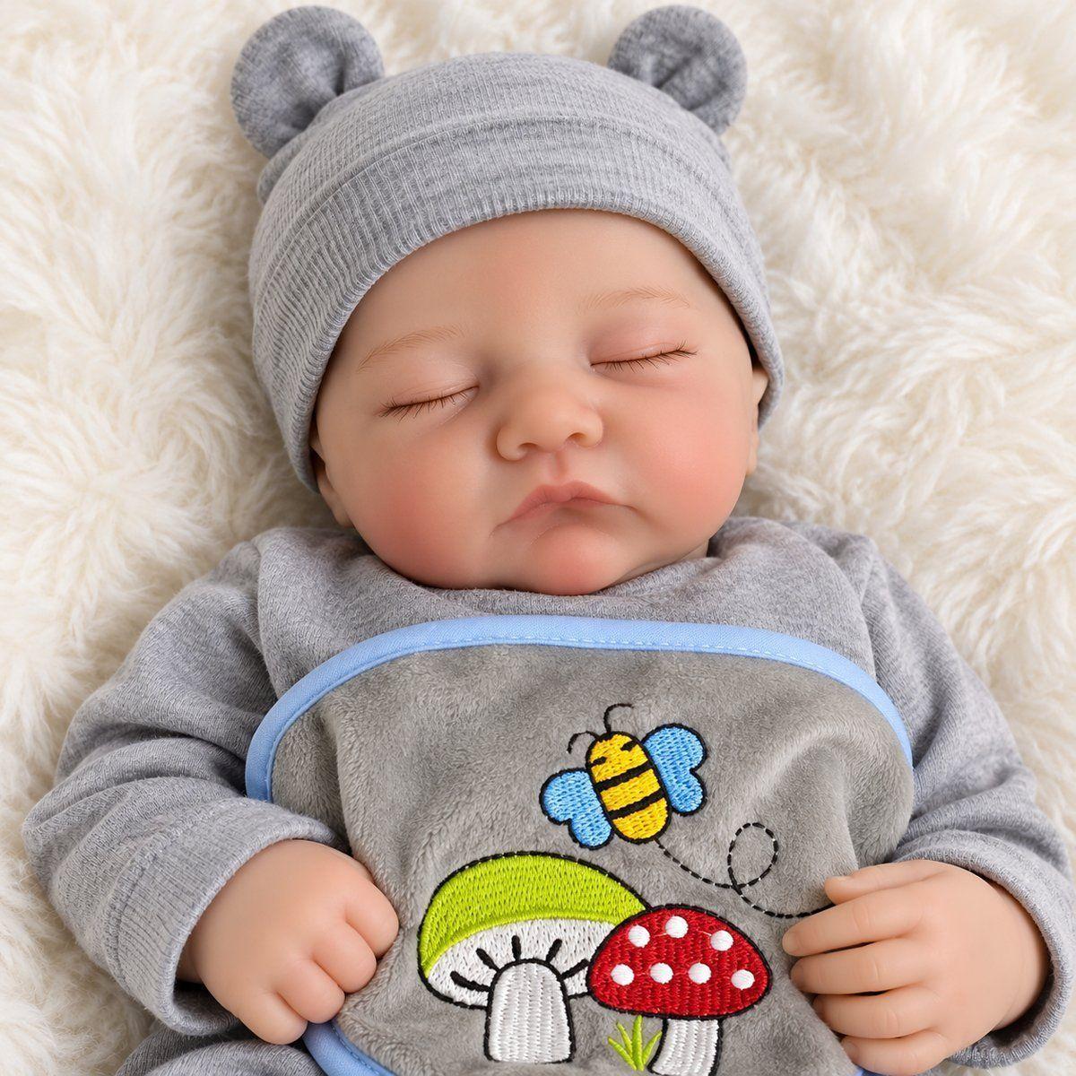 Muñeco Bebe Reborn Realist Niño 46cm Vinilo de Silicona Accesorios-2