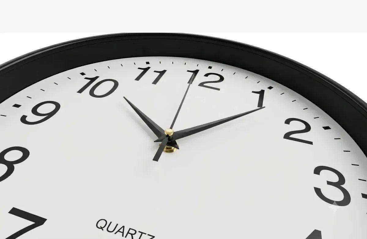 Reloj Mural Silencioso 30cm Negro para Oficina y Dormitorio-1