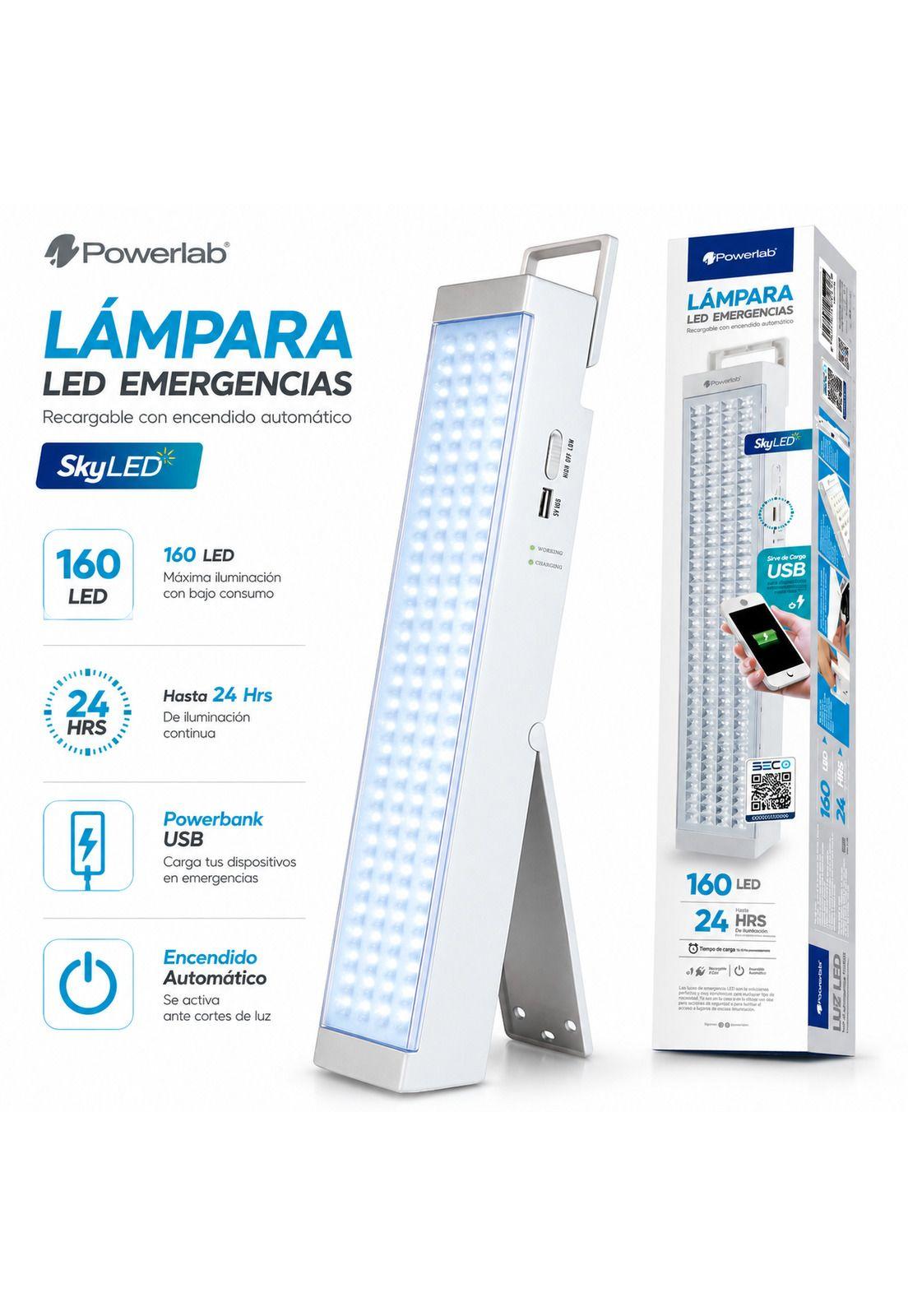 Lampara de Emergencia Recargable 160 LED 24Hrs con Powerbank-7