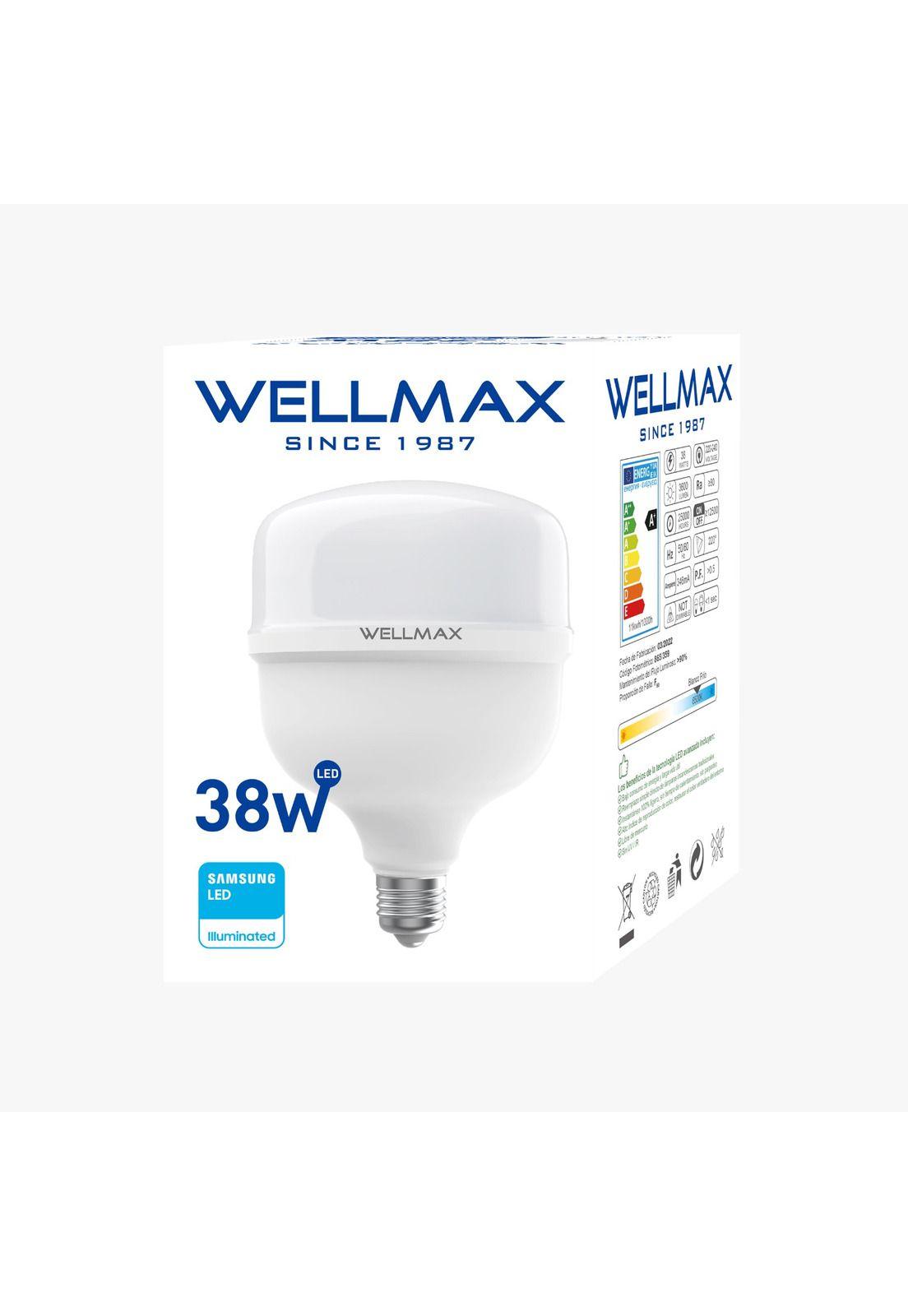Ampolleta LED Wellmax 38W High Power Professional Line T115-2