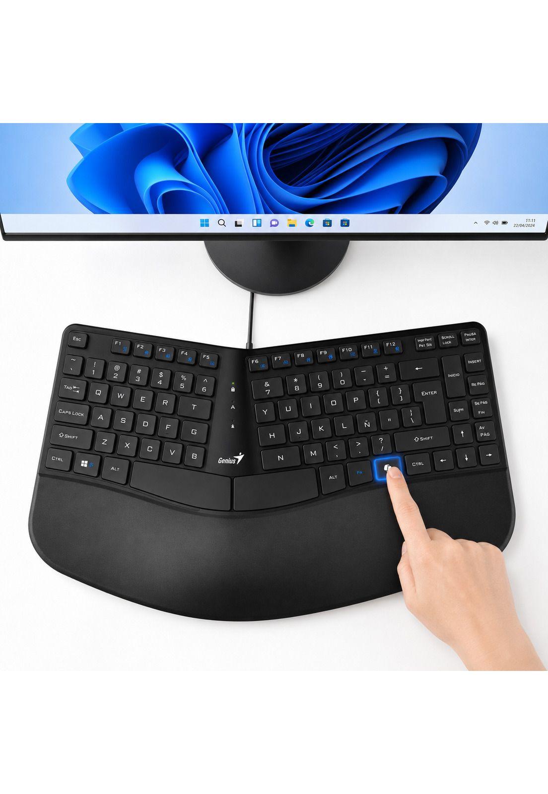 Teclado Ergonómico con apoya Muñecas Enterprise Copilot AI-3