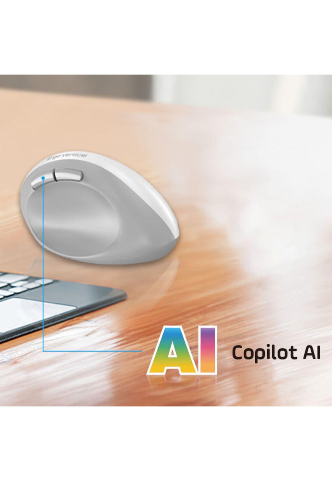 Mouse Vertical  Ergonomic Dual Wireless BT+2.4G + Copilot AI-6