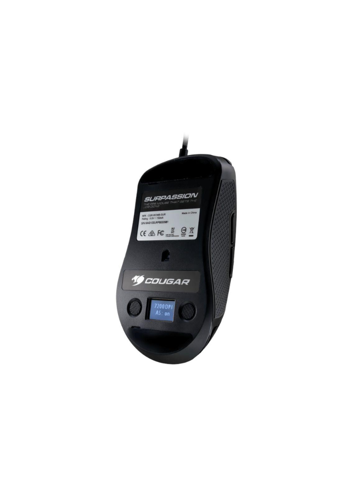 Mouse Gamer Cougar Surpassion + LCD Regulador DPI y HZ-7
