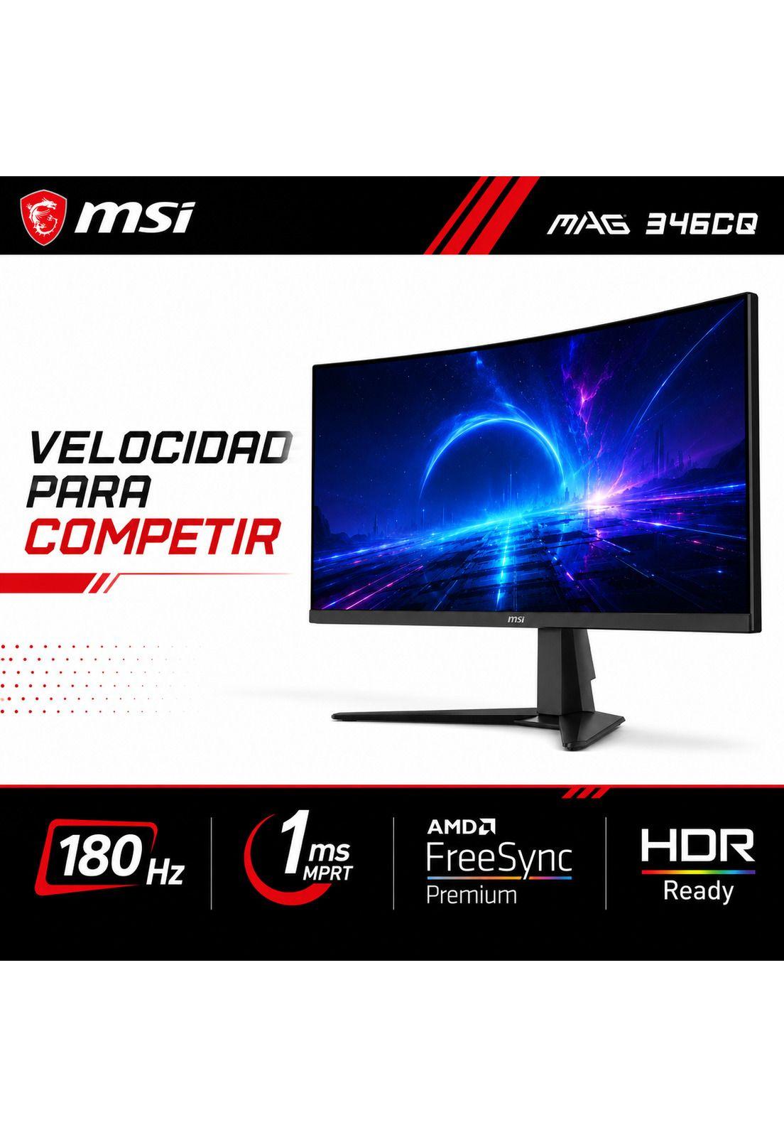Monitor Gamer MSI 34" Curvo 180HZ Ultra Flat 1MS 3440x1440px-7