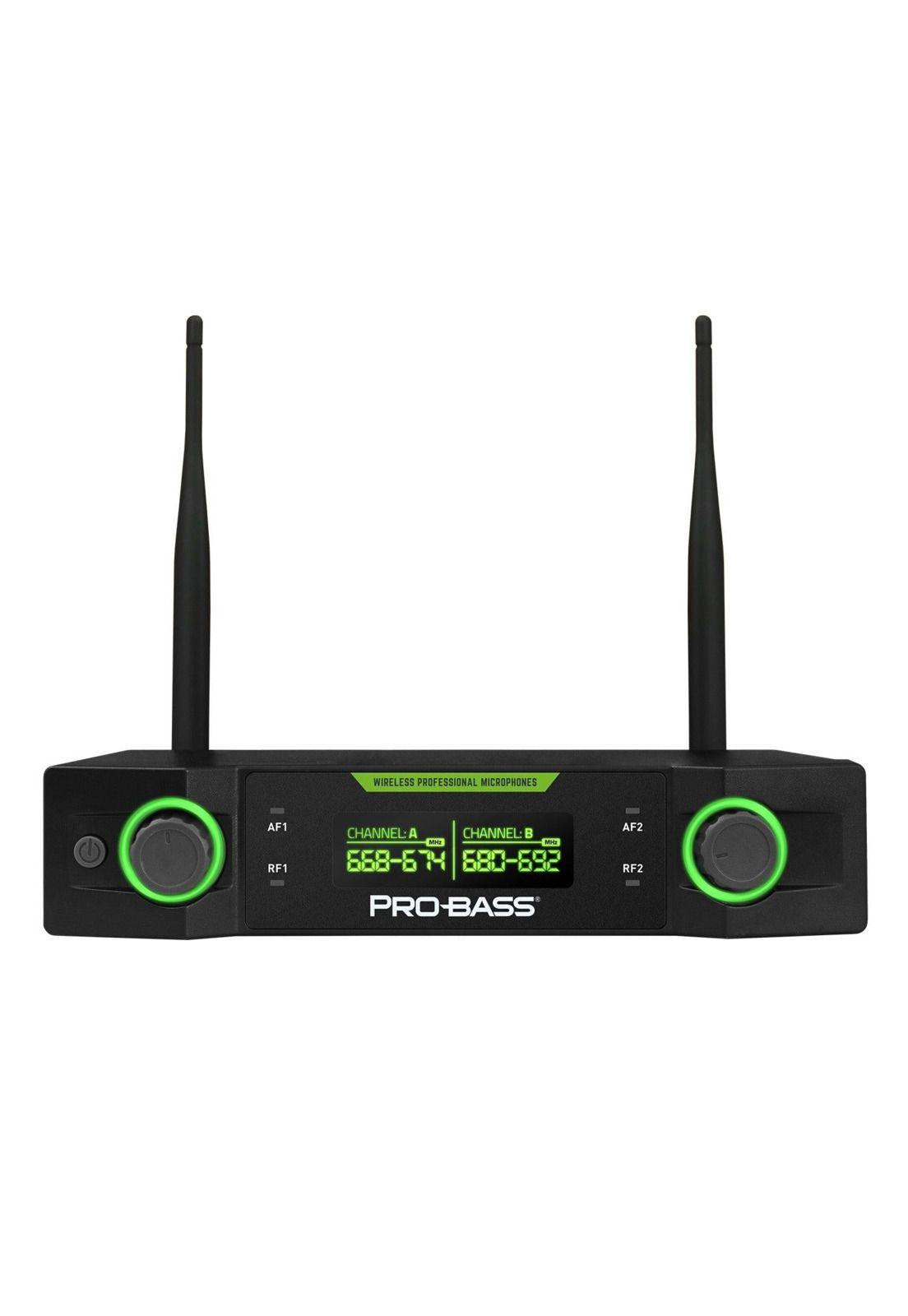 Pack de 2 Micrófonos Inalámbricos Profesionales  PROBASS UHF-3