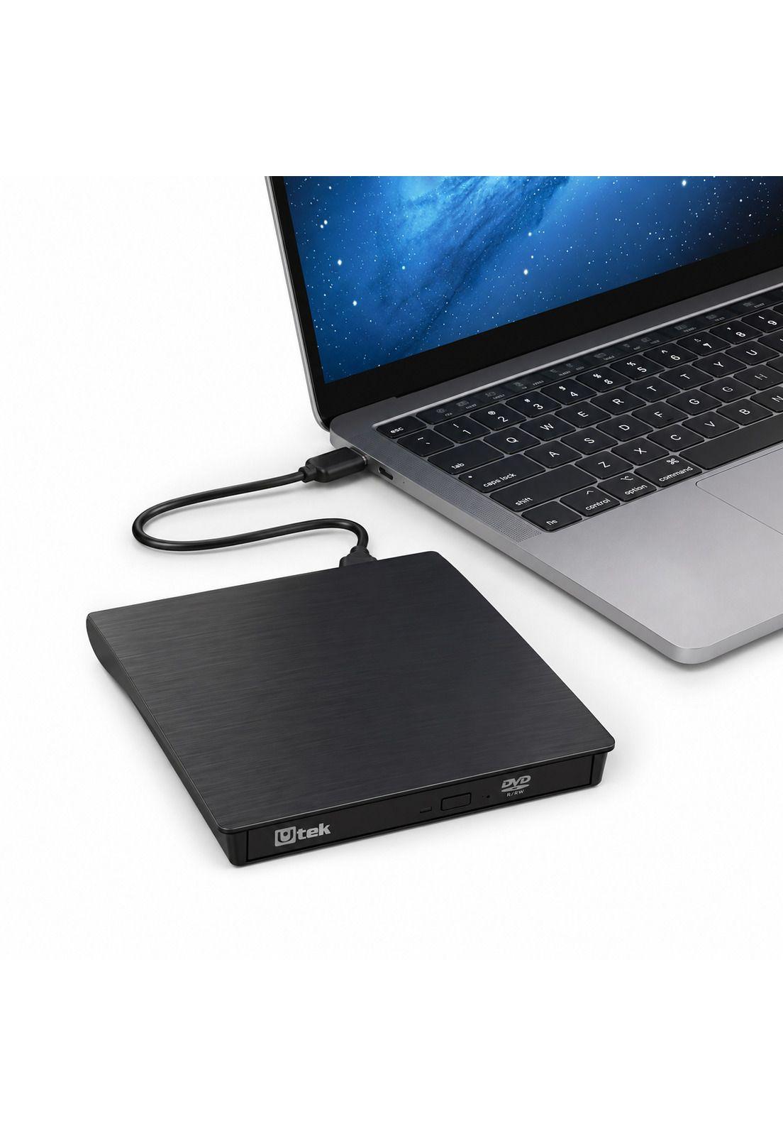 Grabador y Lector Externo de CD/DVD Dual USB / USB-C RD12X-2