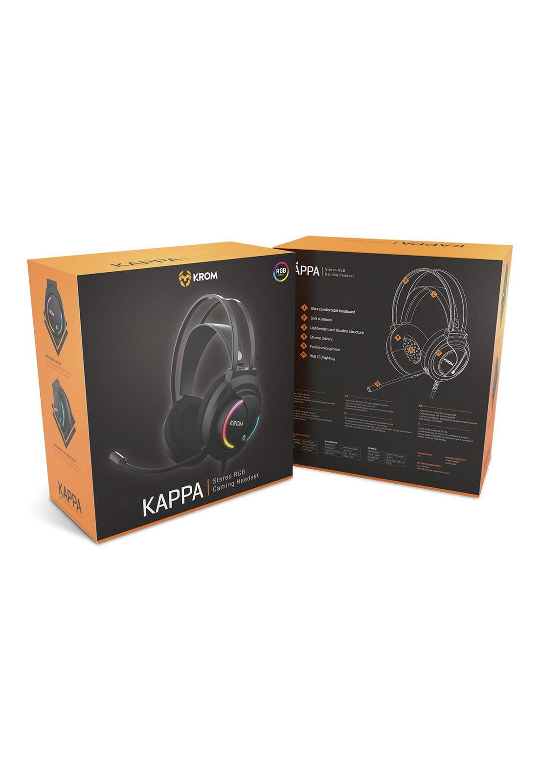 Audifonos Gamer Krom Kappa Rgb Dual Jack 3.5Mm-3