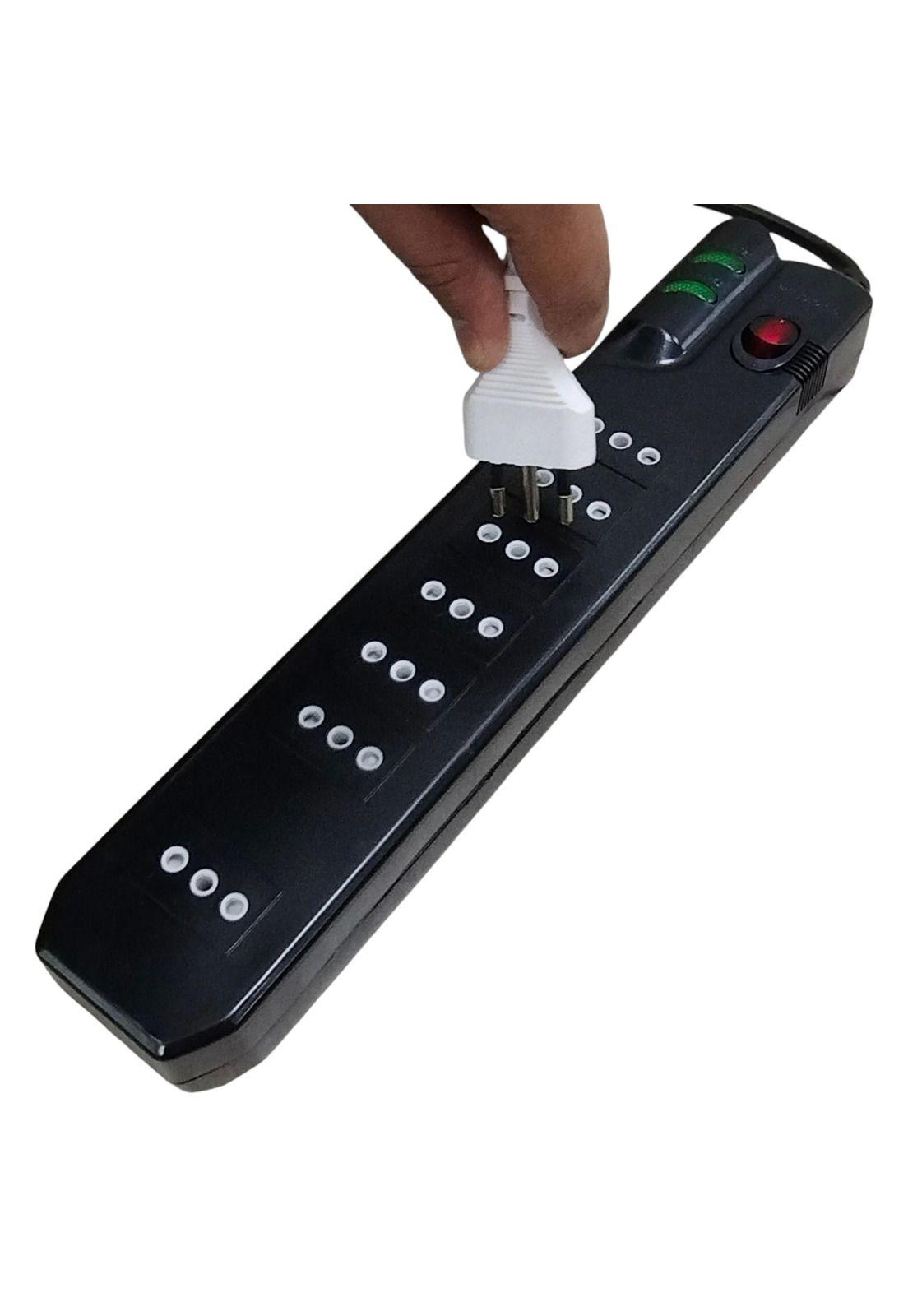 Alargador 2.1MTS 7 Salidas con Proteciónde Voltaje 2500W SEC-3