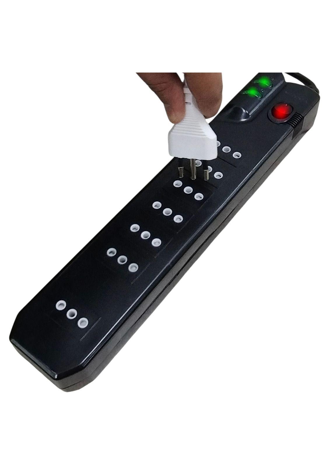 Alargador 2.1MTS 7 Salidas con Proteciónde Voltaje 2500W SEC-8