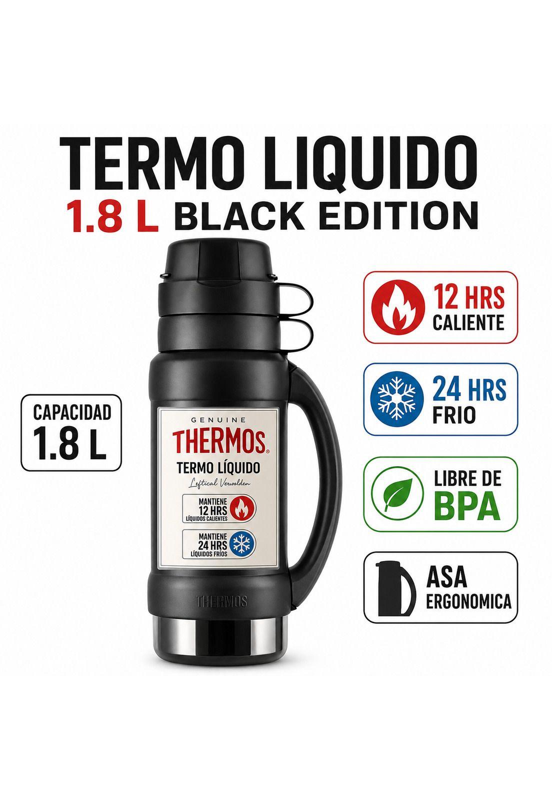 TERMO Para Líquidos 1.8 Litros THERMOS 35-180-C8 Black-7