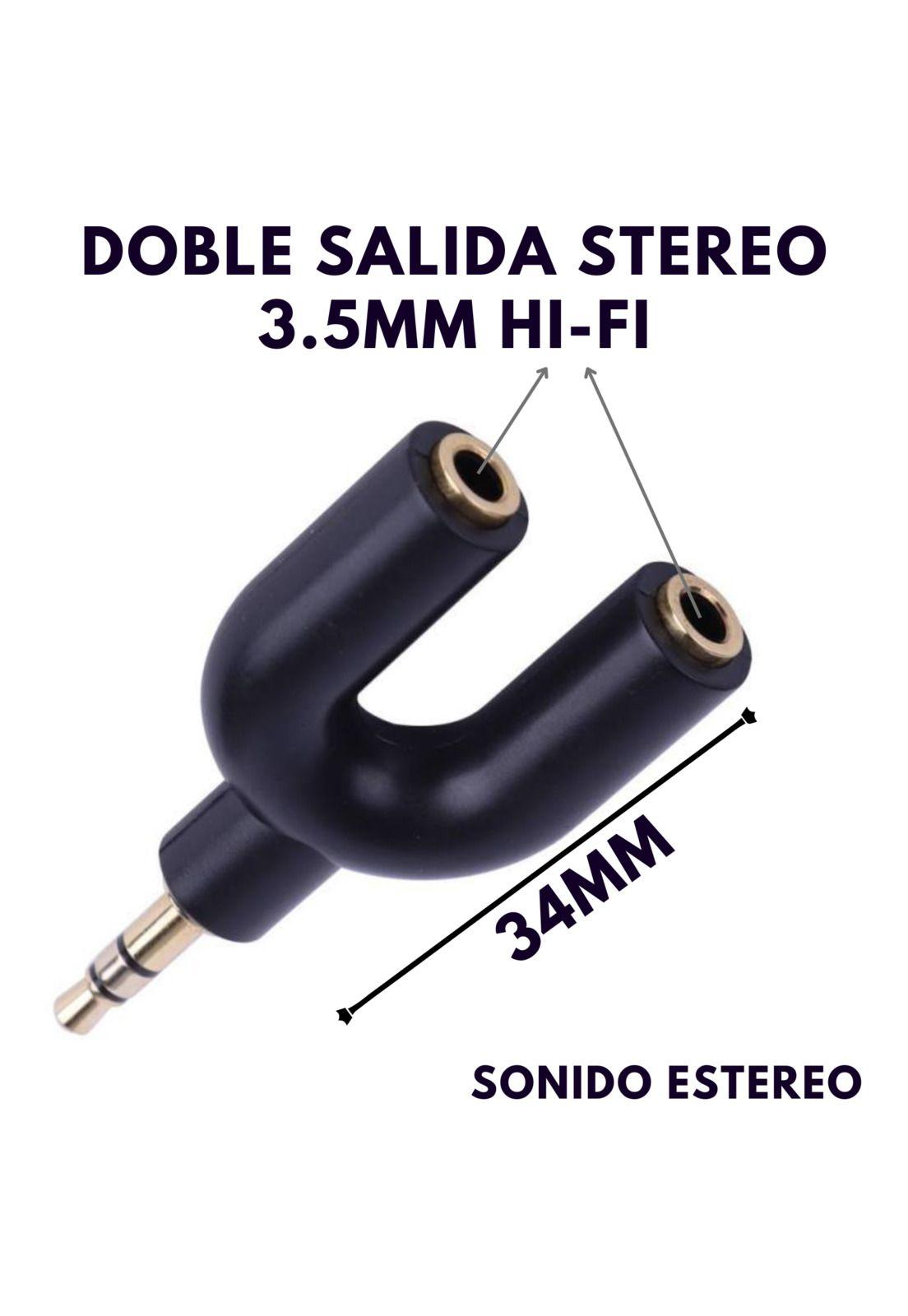 Adaptador Jack 3.5mm con 2 salidas Estéreo de 3.5mm DBG186-4