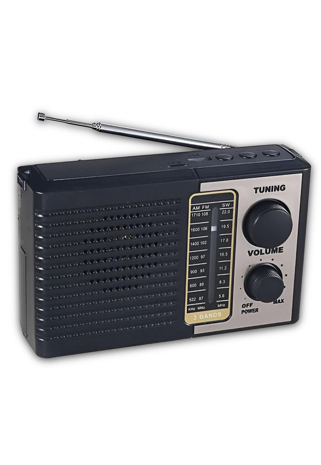 Radio Portátil AM/ FM/ SW Recargable +Pilas + Luz LED 5W RMS-3