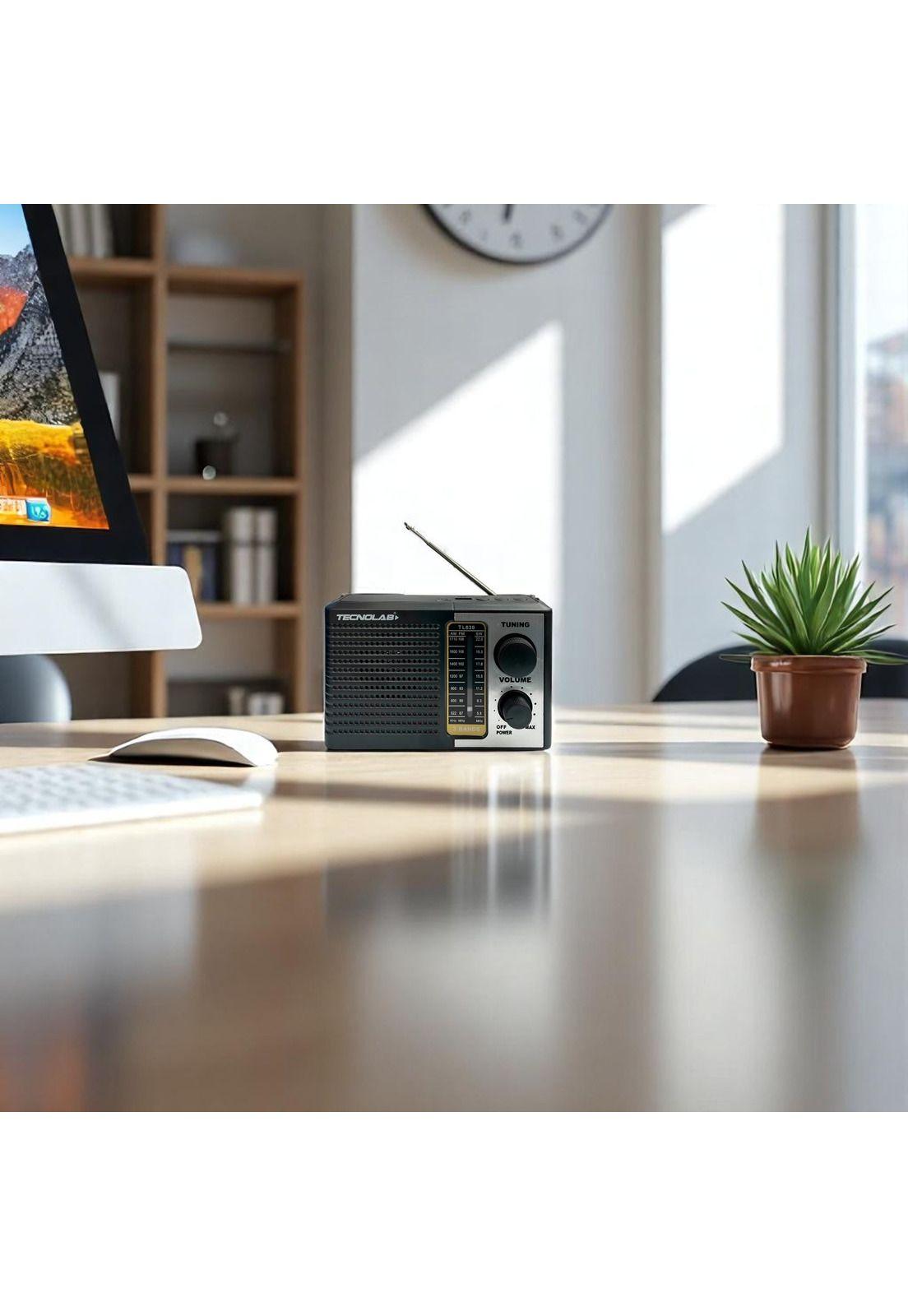 Radio Portátil AM/ FM/ SW Recargable +Pilas + Luz LED 5W RMS-5