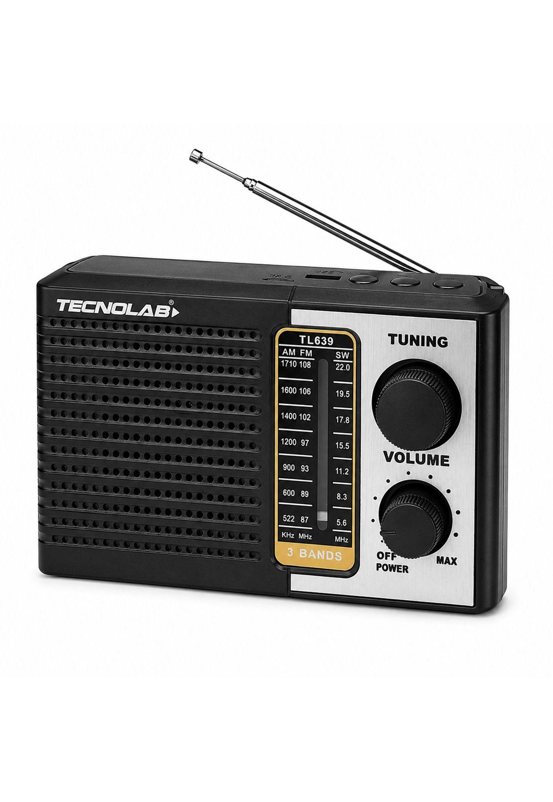 Radio Portátil AM/ FM/ SW Recargable +Pilas + Luz LED 5W RMS-0