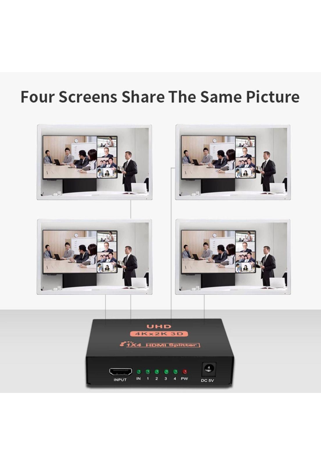 Spliter HDMI 4K 3D High Speed Pro de 4 Salidas Sin LAG HD04-8