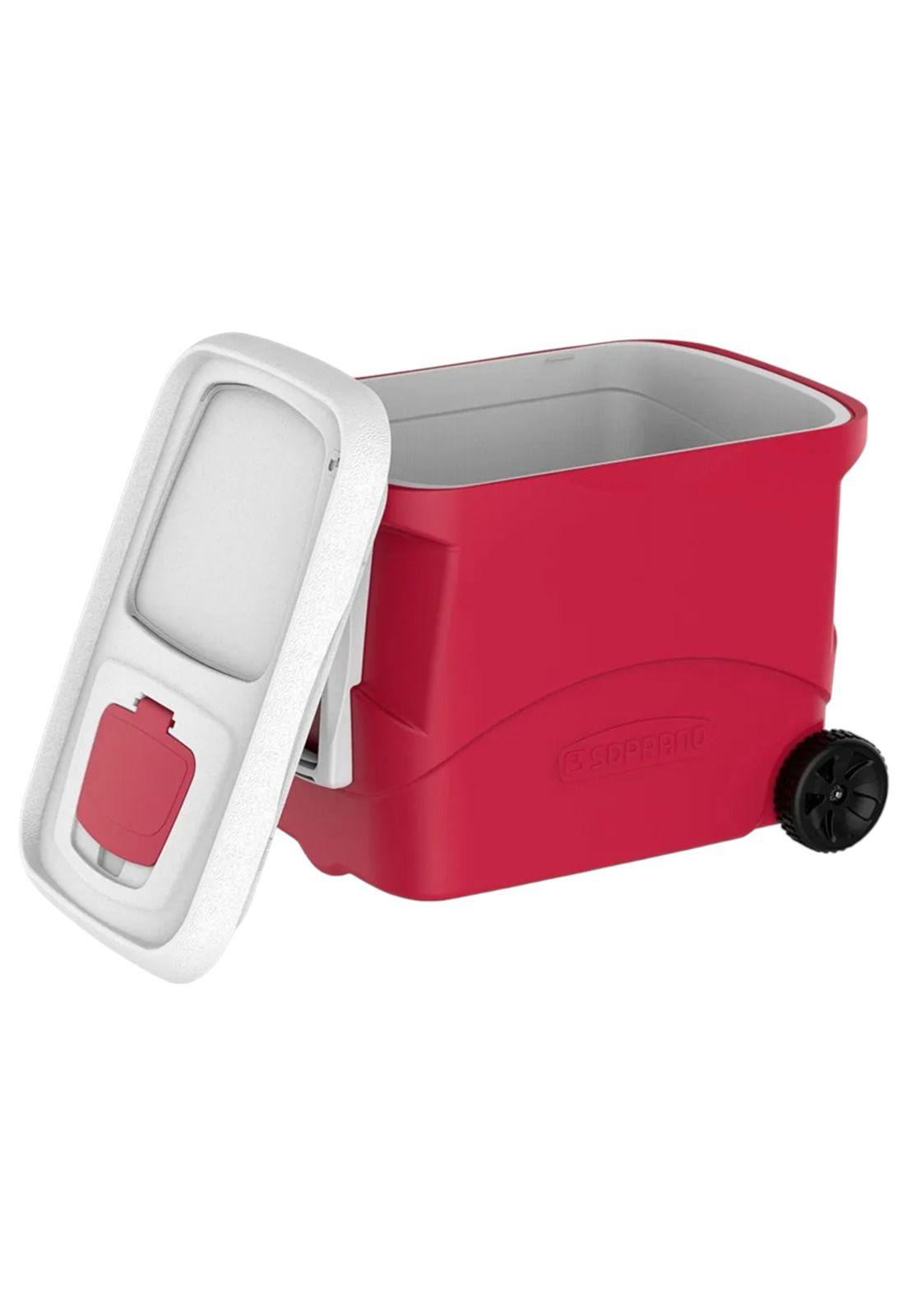 Cooler Portátil Soprano 50L con Ruedas Conserva Hasta 36H RD-1