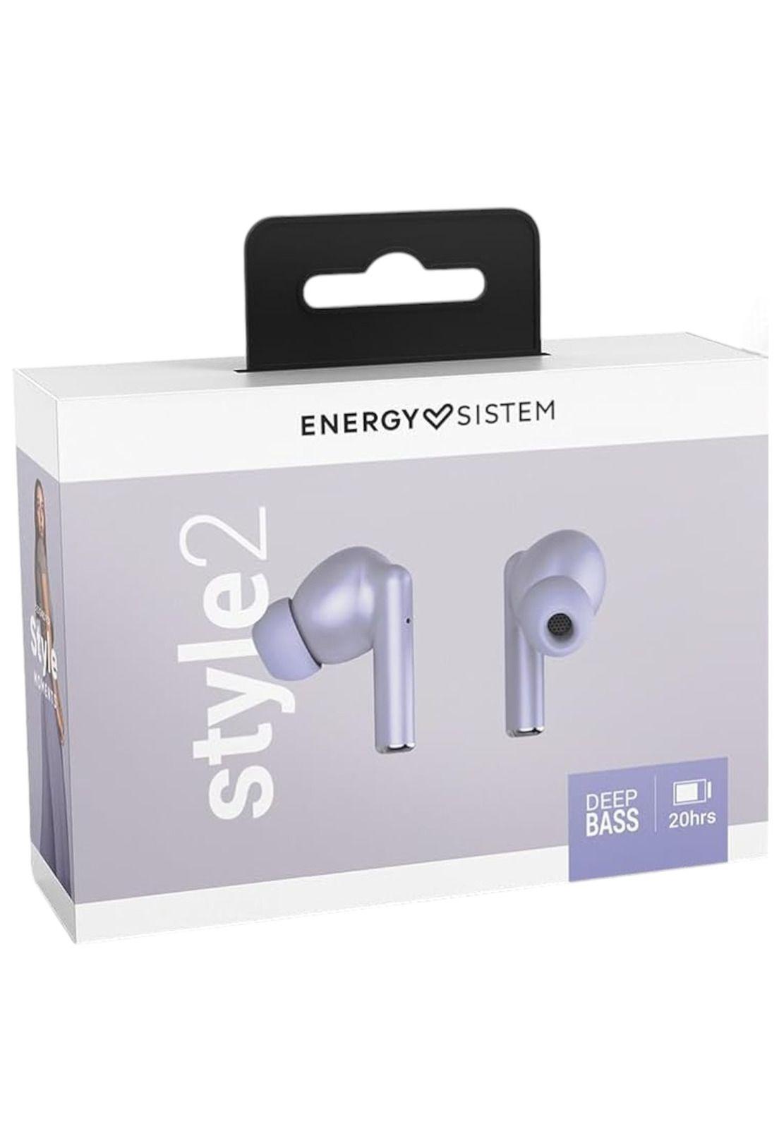 Audifonos Bluetooth TWS Energy Sistem Style 2 Purple Deep Bass 20Hrs-7