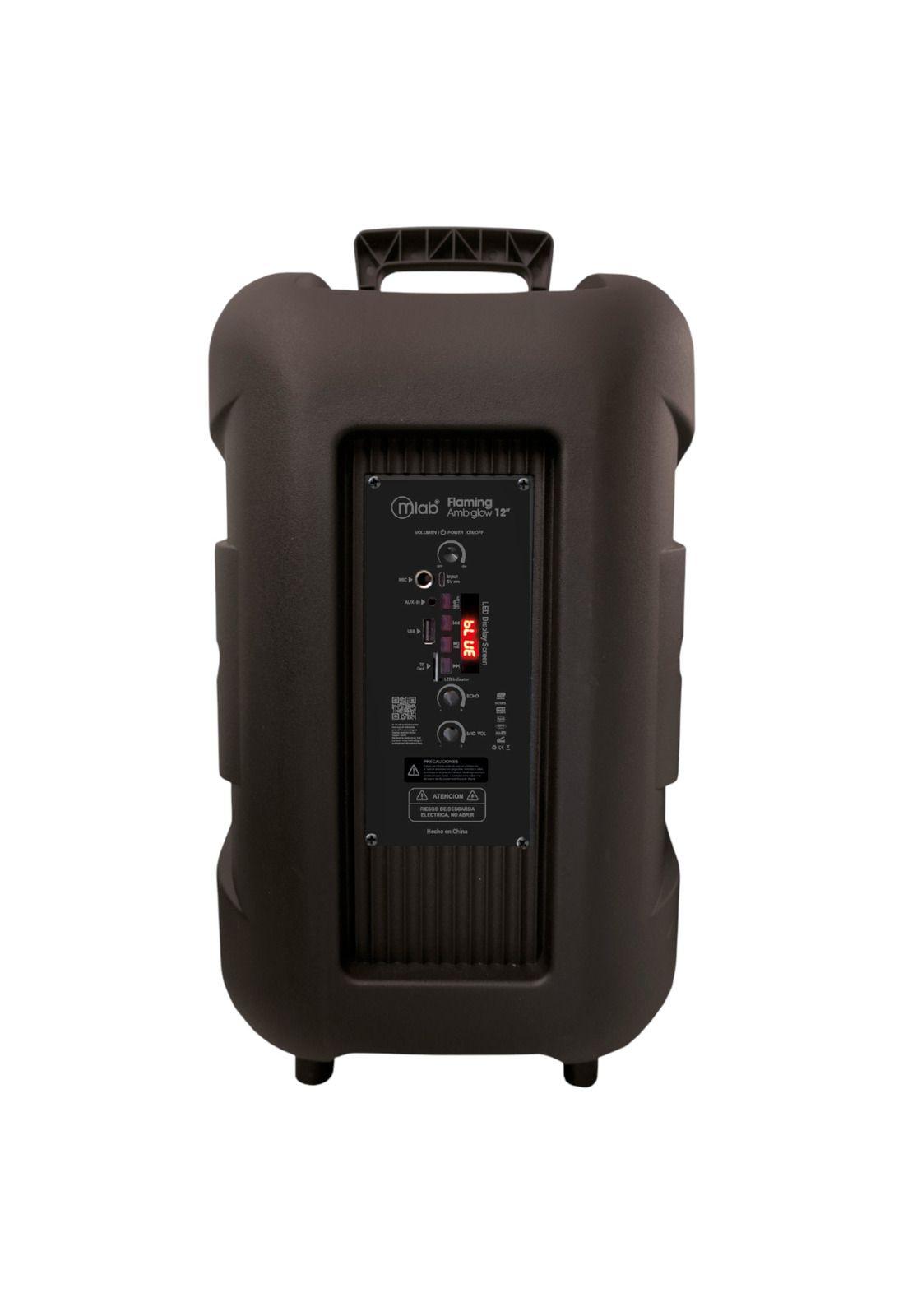 Parlante Bluetooth Flaming Ambiglow 12" RGB (Atril+ Mic) 30W-6
