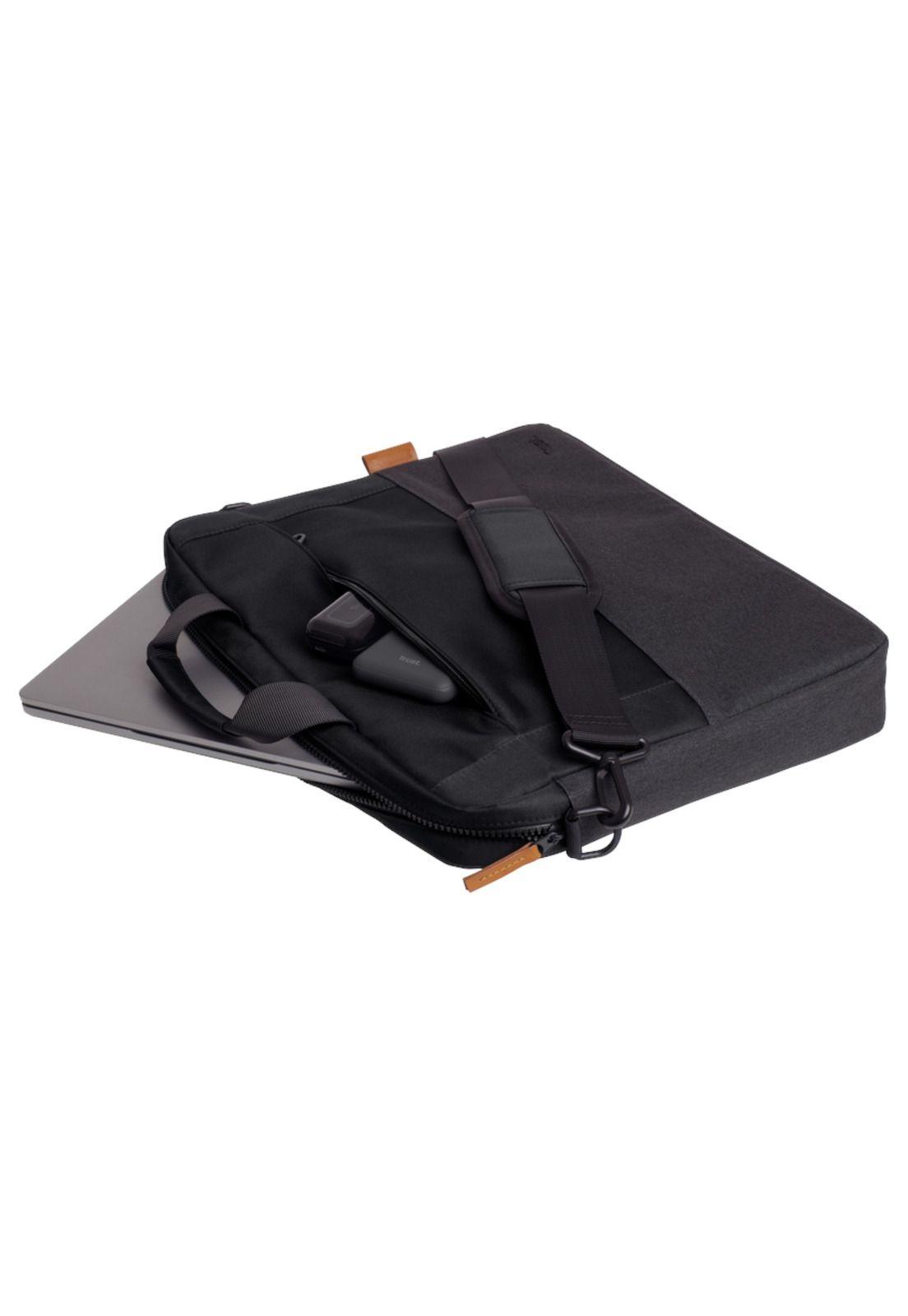 Bolso Notebook Trust Lisboa 16" Max UltraDelgado Black-2