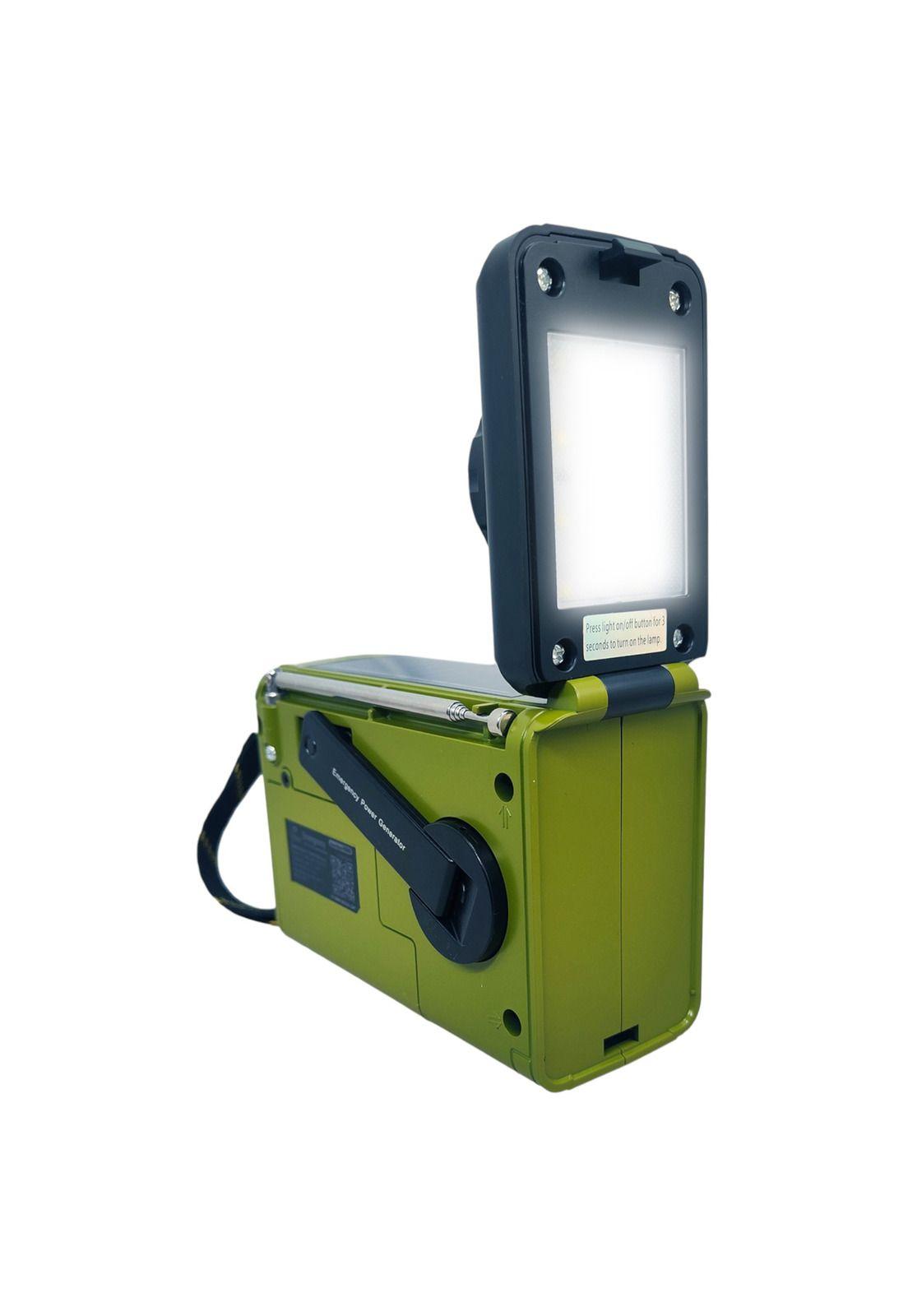 Radio de Emergencia Solar Recargable + Dinamo AM/ FM/ SW/ BT Green Edition-3