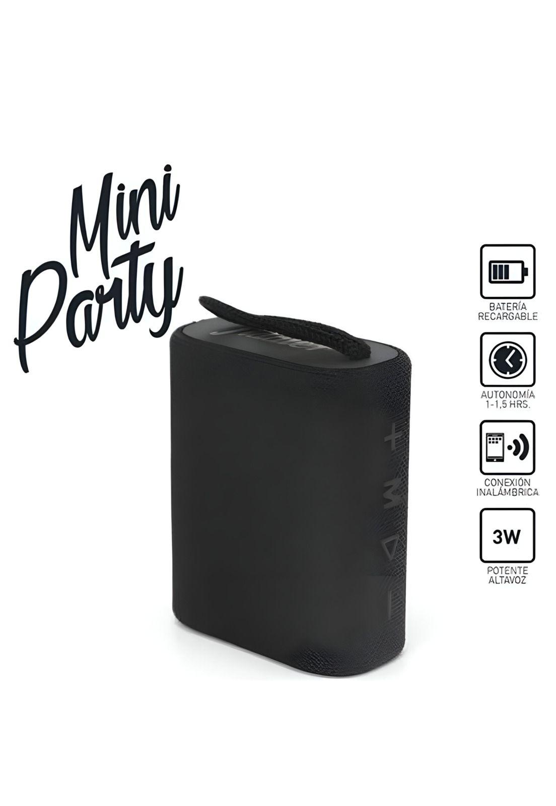 Parlante Portatil Fiddler Mini Party Bluetooth 5 Black 3W-3