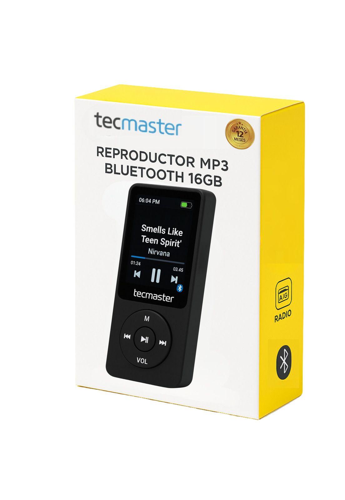 Reproductor MP3 16GB Bluetooth 5.0 Tecmaster TM-300523 Negro-5