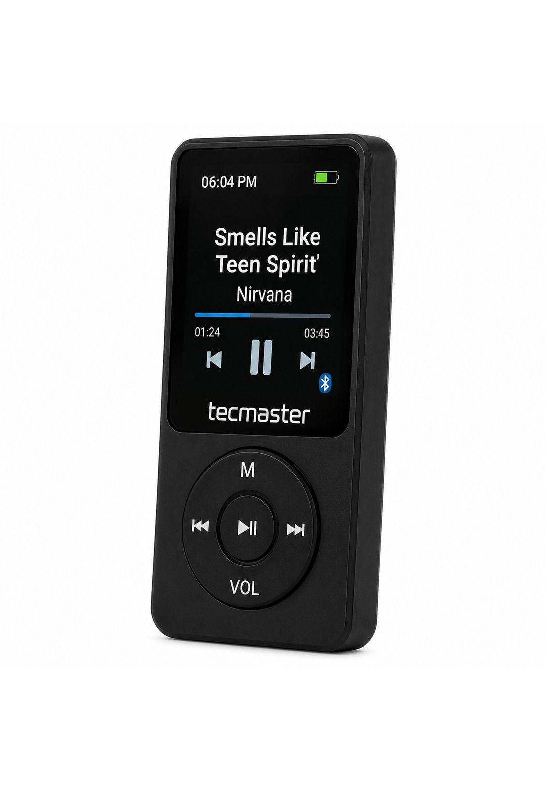 Reproductor MP3 16GB Bluetooth 5.0 Tecmaster TM-300523 Negro-0
