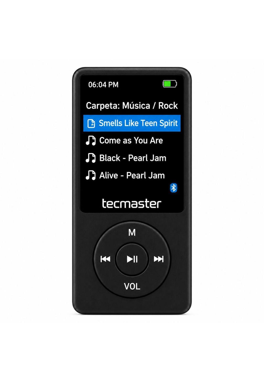 Reproductor MP3 16GB Bluetooth 5.0 Tecmaster TM-300523 Negro-2