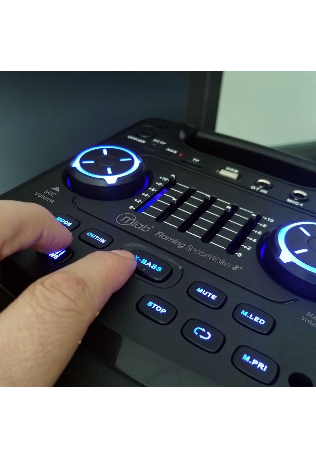 Parlante Bluetooth Flaming SpaceWalker RGB TWS Mic Wireless-8