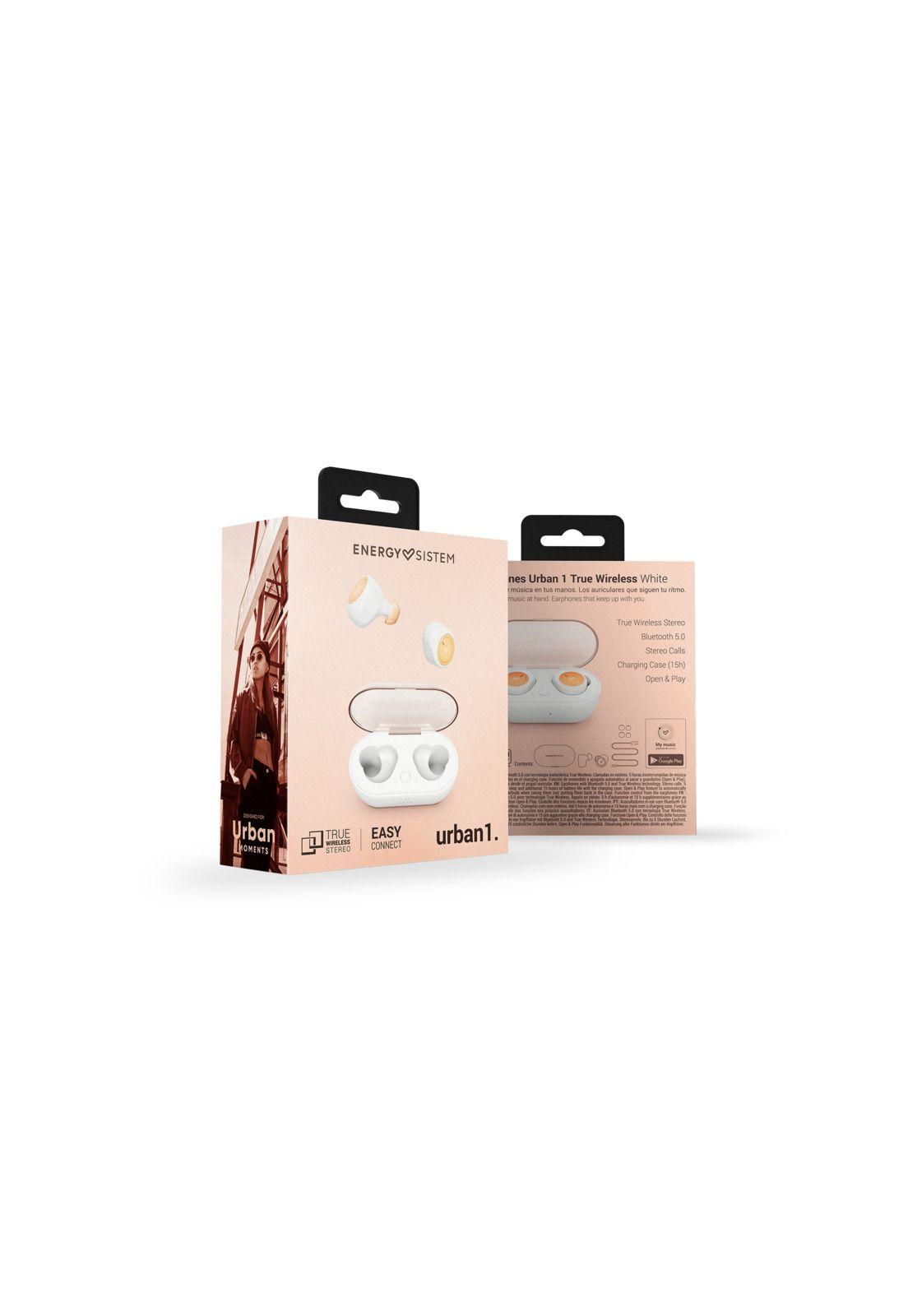 Audífonos Energy Sistem Urban 1 TWS White 20 Horas 449774-6