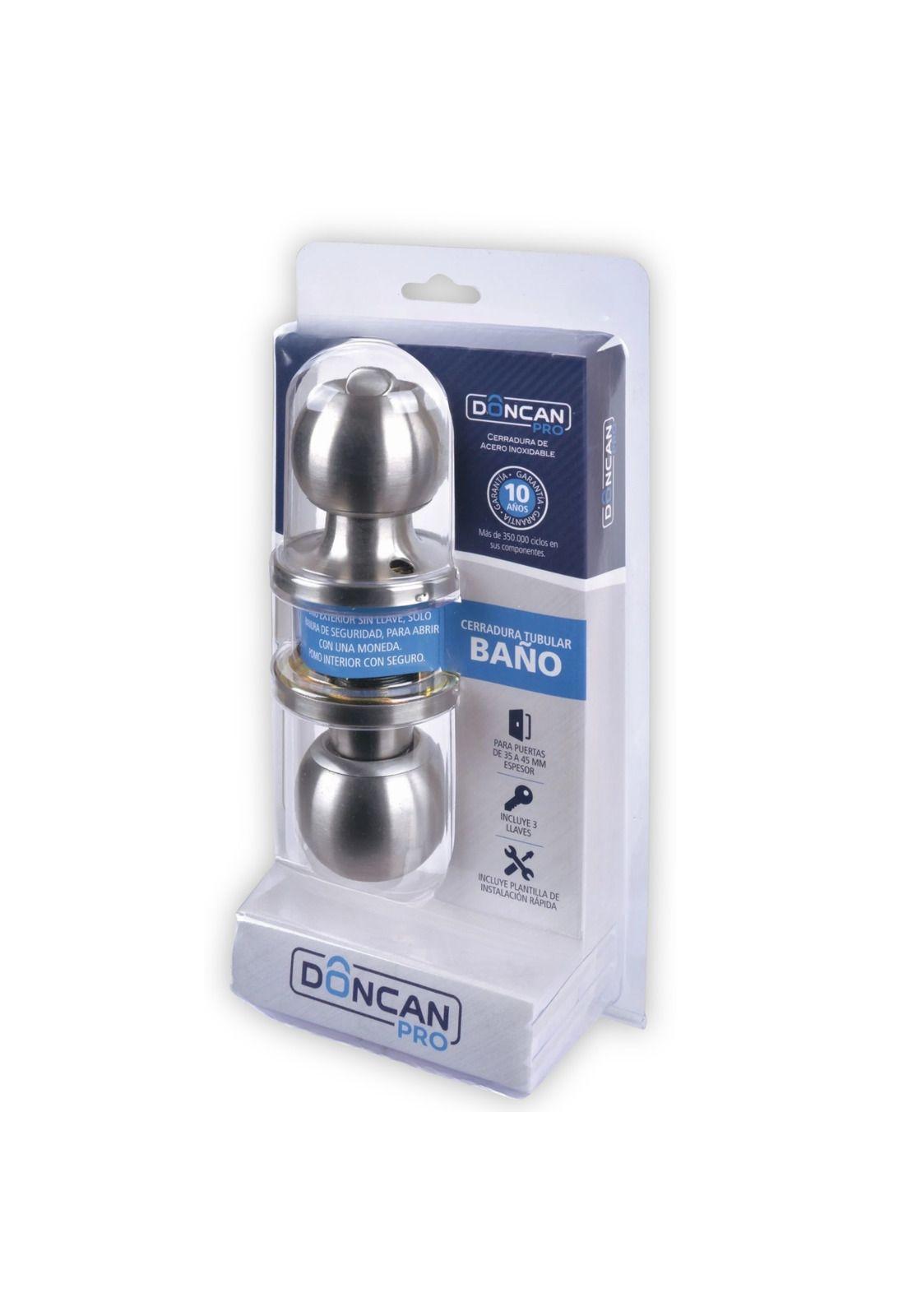Pack de 2 Cerraduras de Baño Doncan Pro de Acero Inoxidable-6