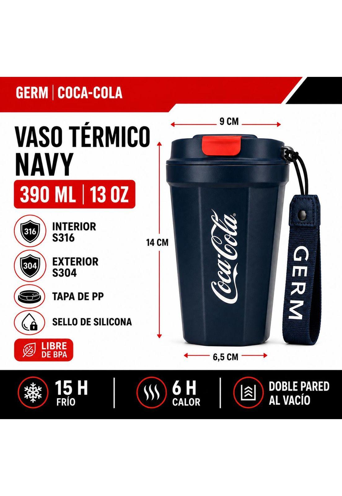 Vaso Termico MUG Germ Coca-Cola Acero Inoxidable 390ML Navy-6