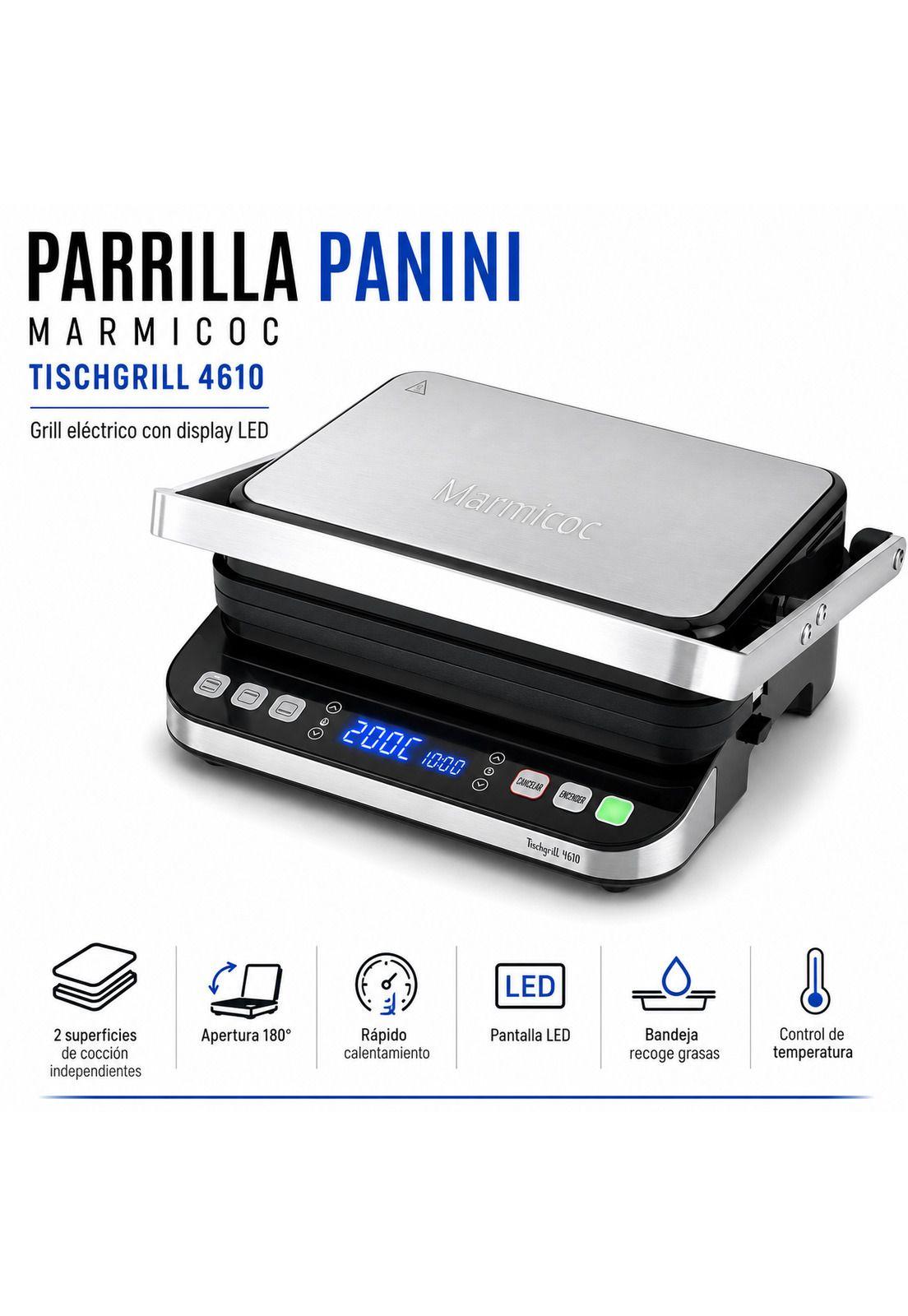 Panini Grill Profesional Marmicoc 4610 INOX Display Digital-8