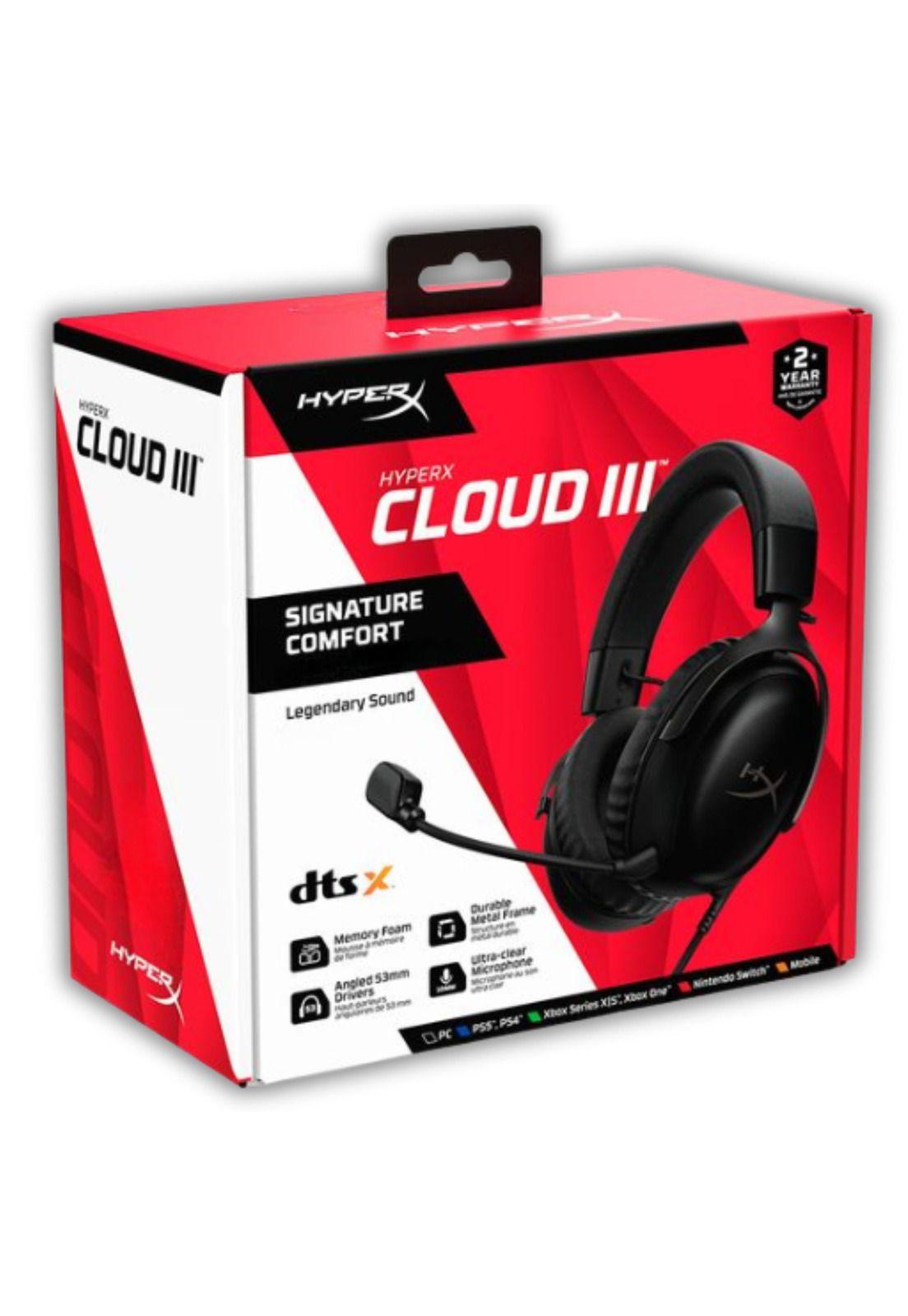 Audífonos HyperX Cloud III USB Comfort Multiplataforma Black-0
