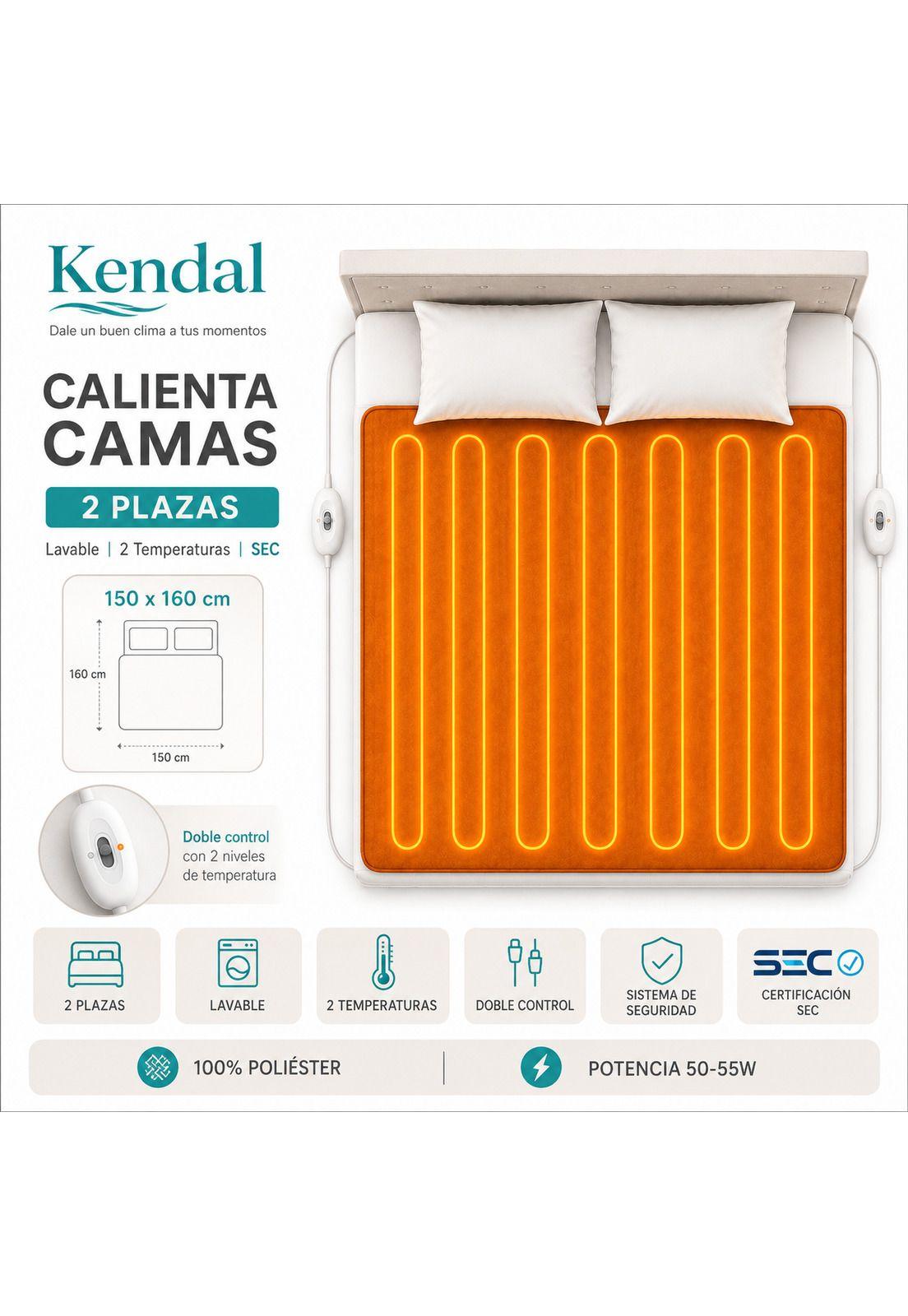 Calienta Camas Kendal 2 Plaza Lavable / 2 Temperaturas / SEC-5