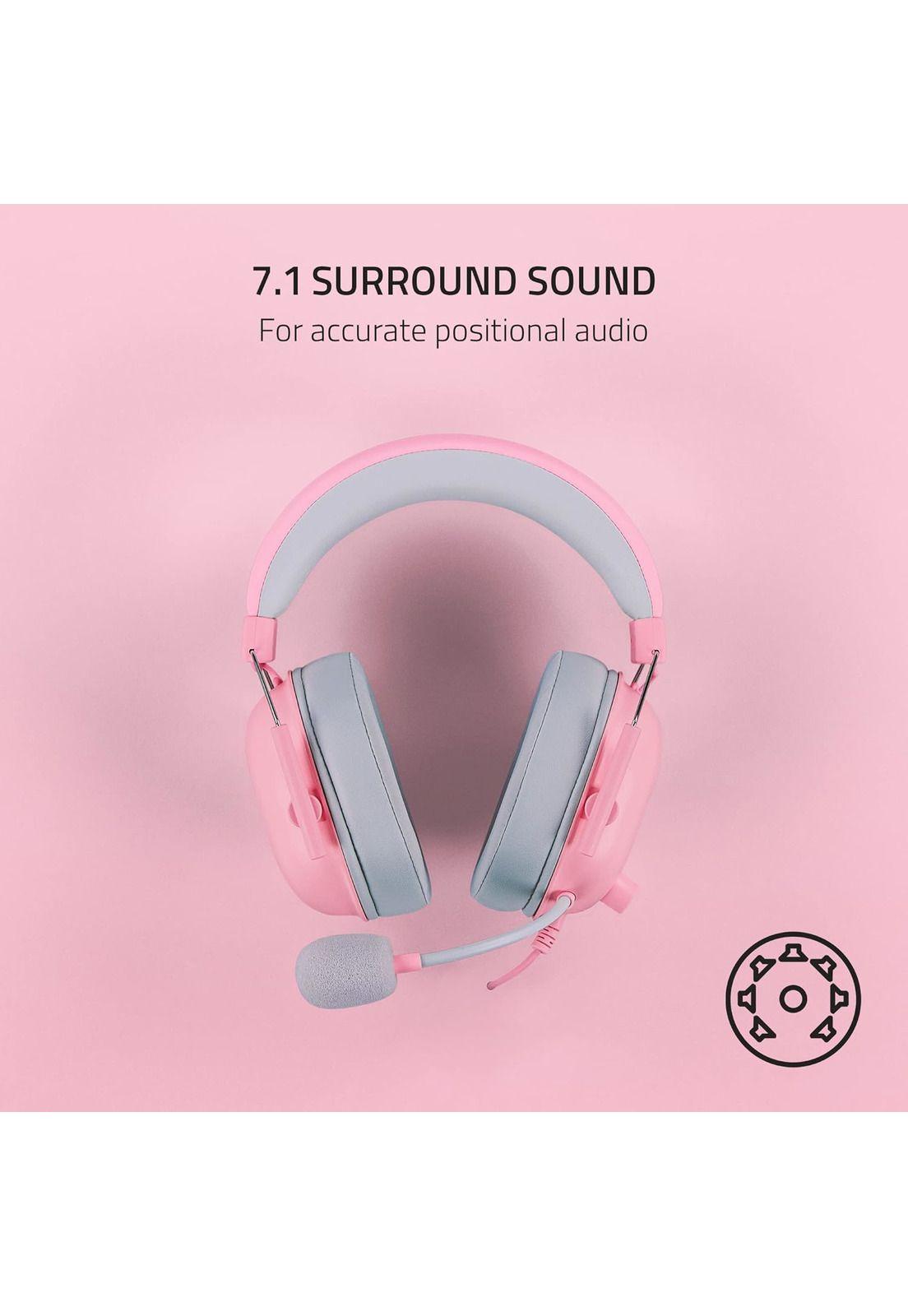 Audífonos Razer Blackshark V2 X Rosa Quartz Multiplataforma-7