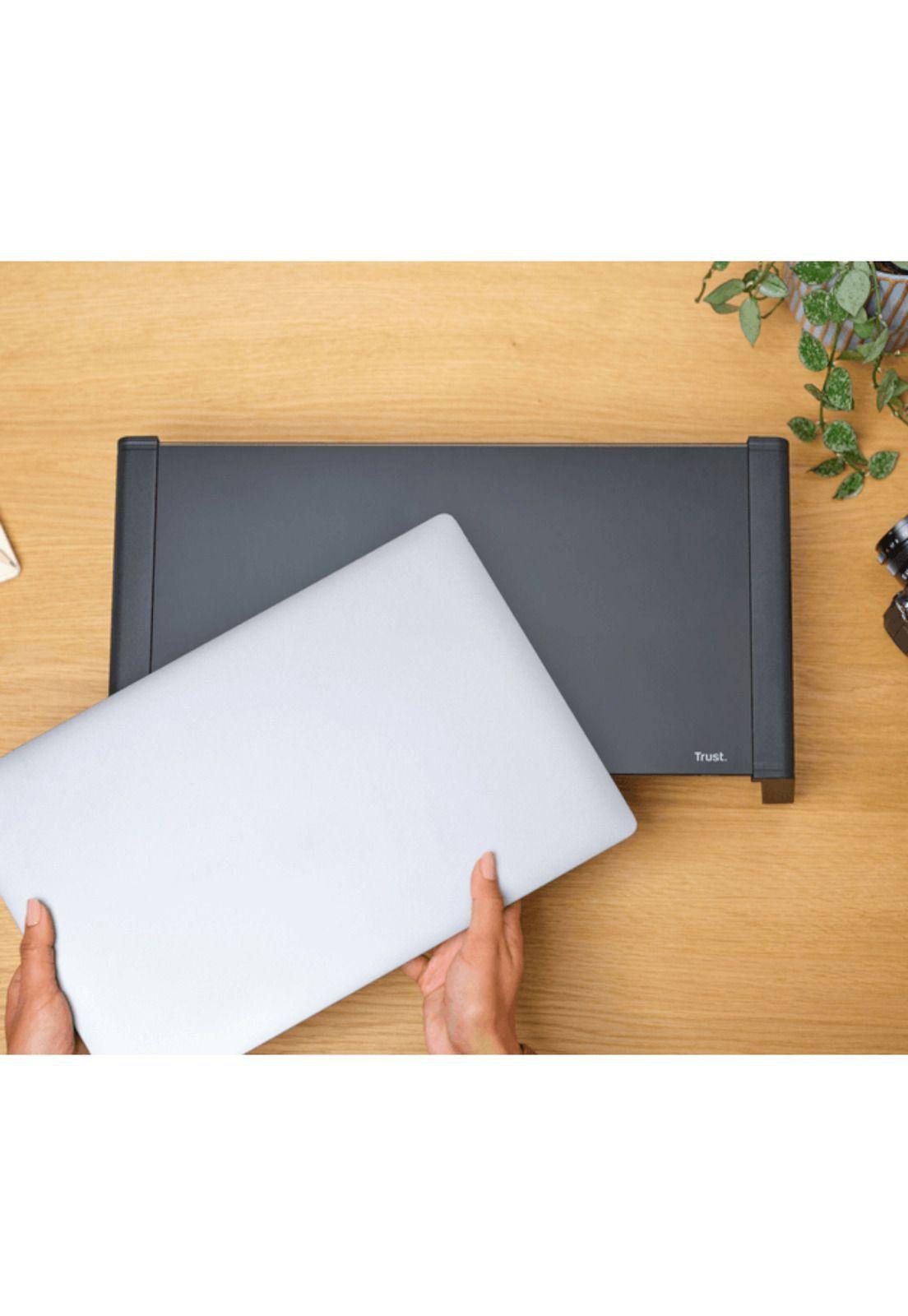 Soporte de Monitor Trust Monta Premium Tempered GLASS Black-6