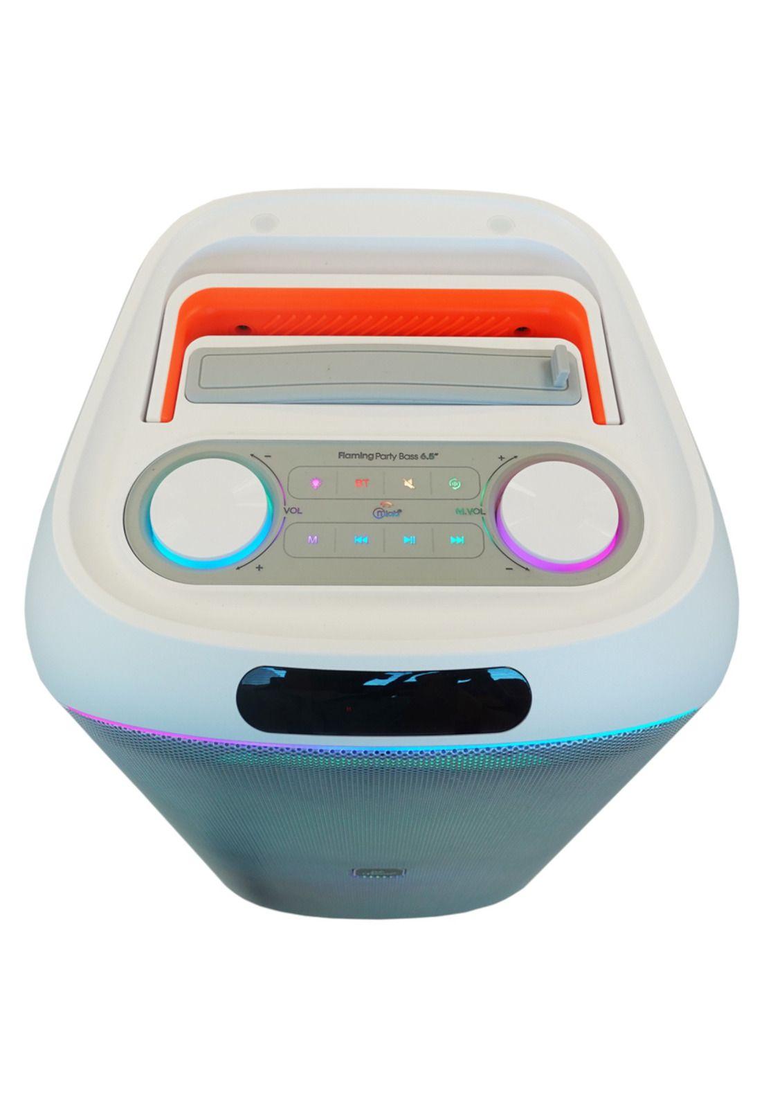 Parlante Karaoke 6" Flaming Party Bass White MicWireless 45W-2