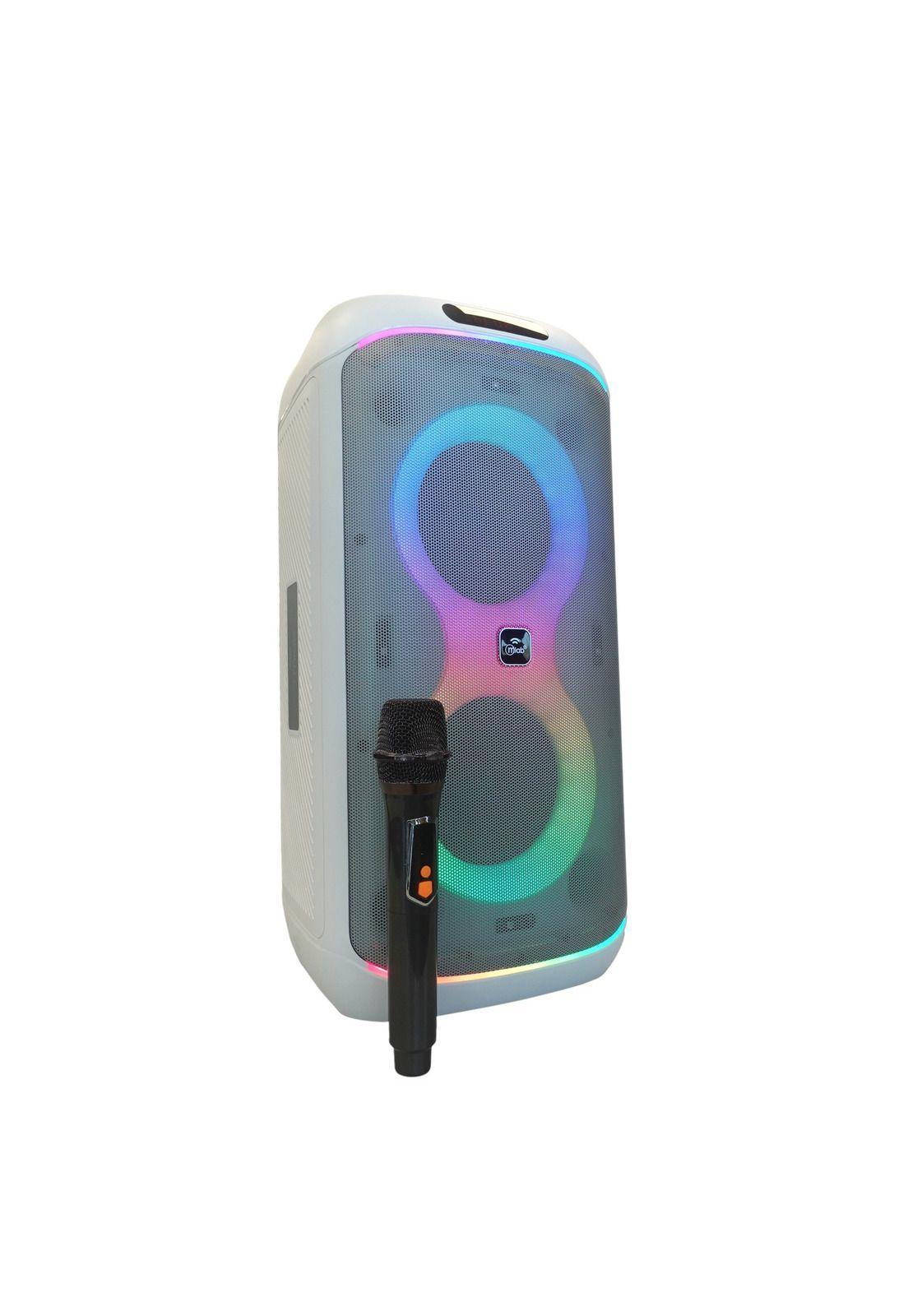 Parlante Karaoke 6" Flaming Party Bass White MicWireless 45W-7