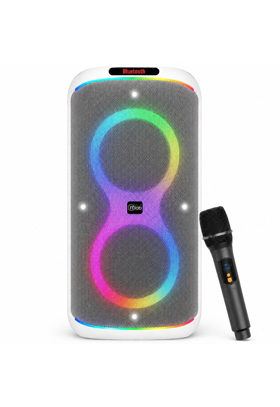 Parlante Karaoke 6" Flaming Party Bass White MicWireless 45W-0